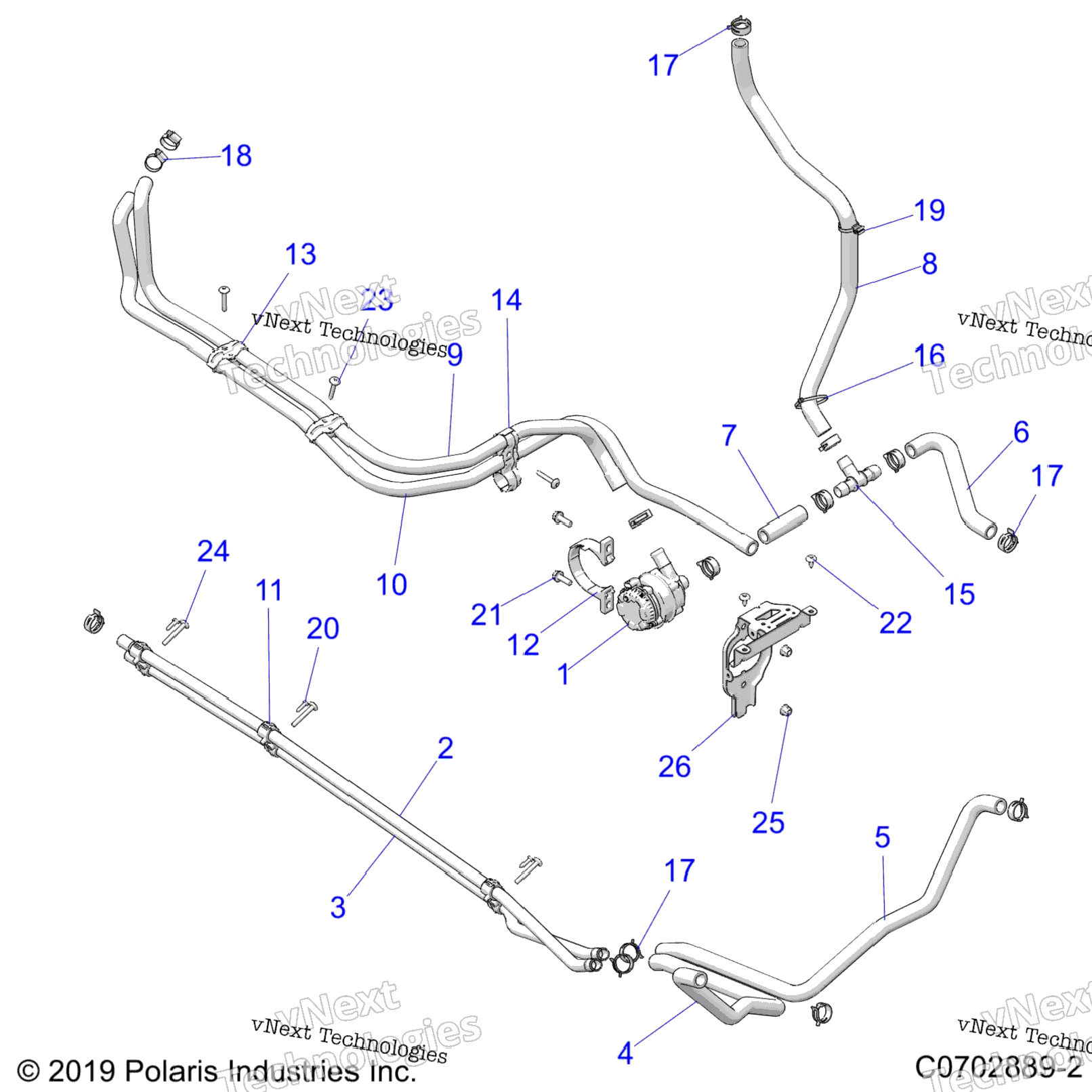 Engine, Cooling Routing Manifold