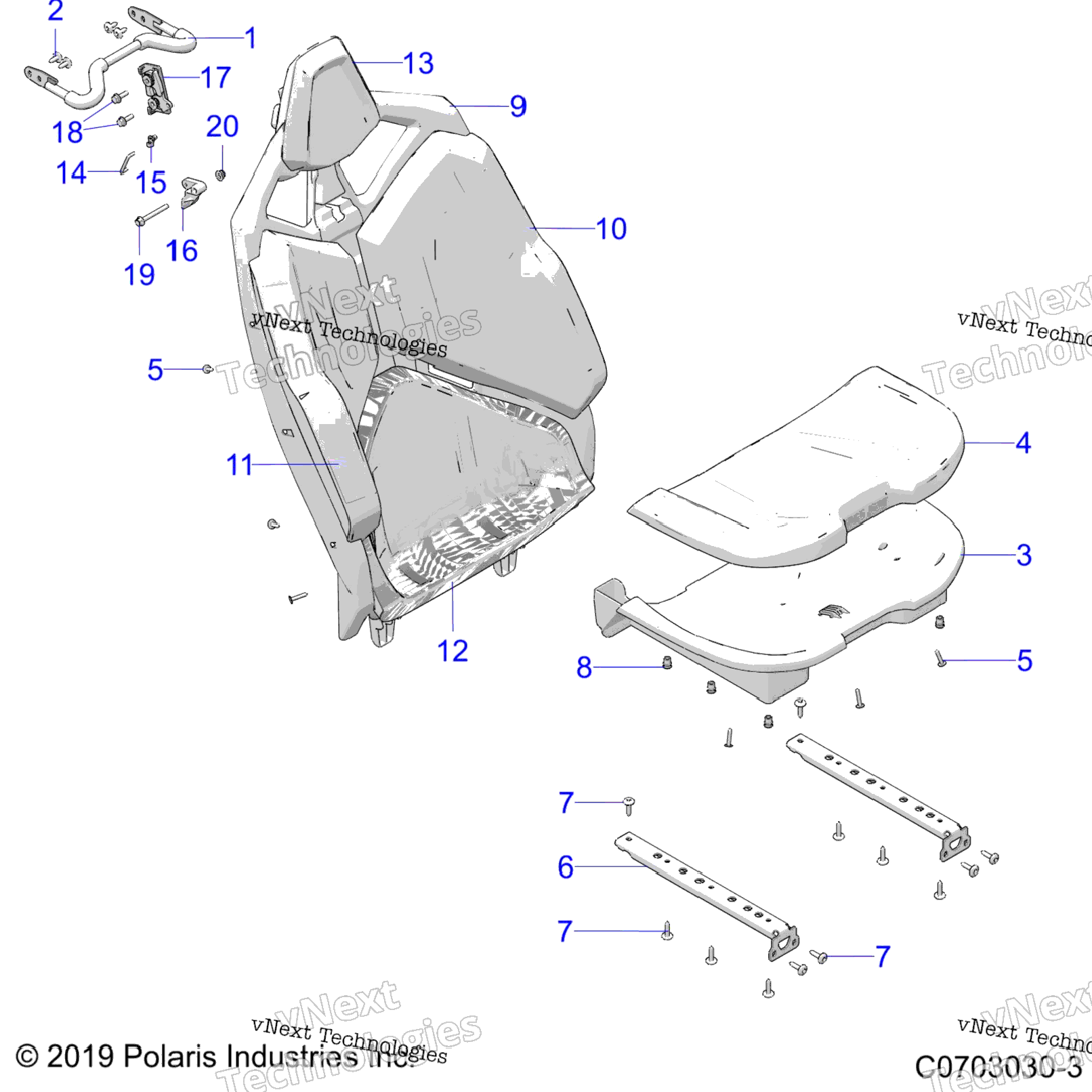 Body, Seat Asm. Rear, Standard