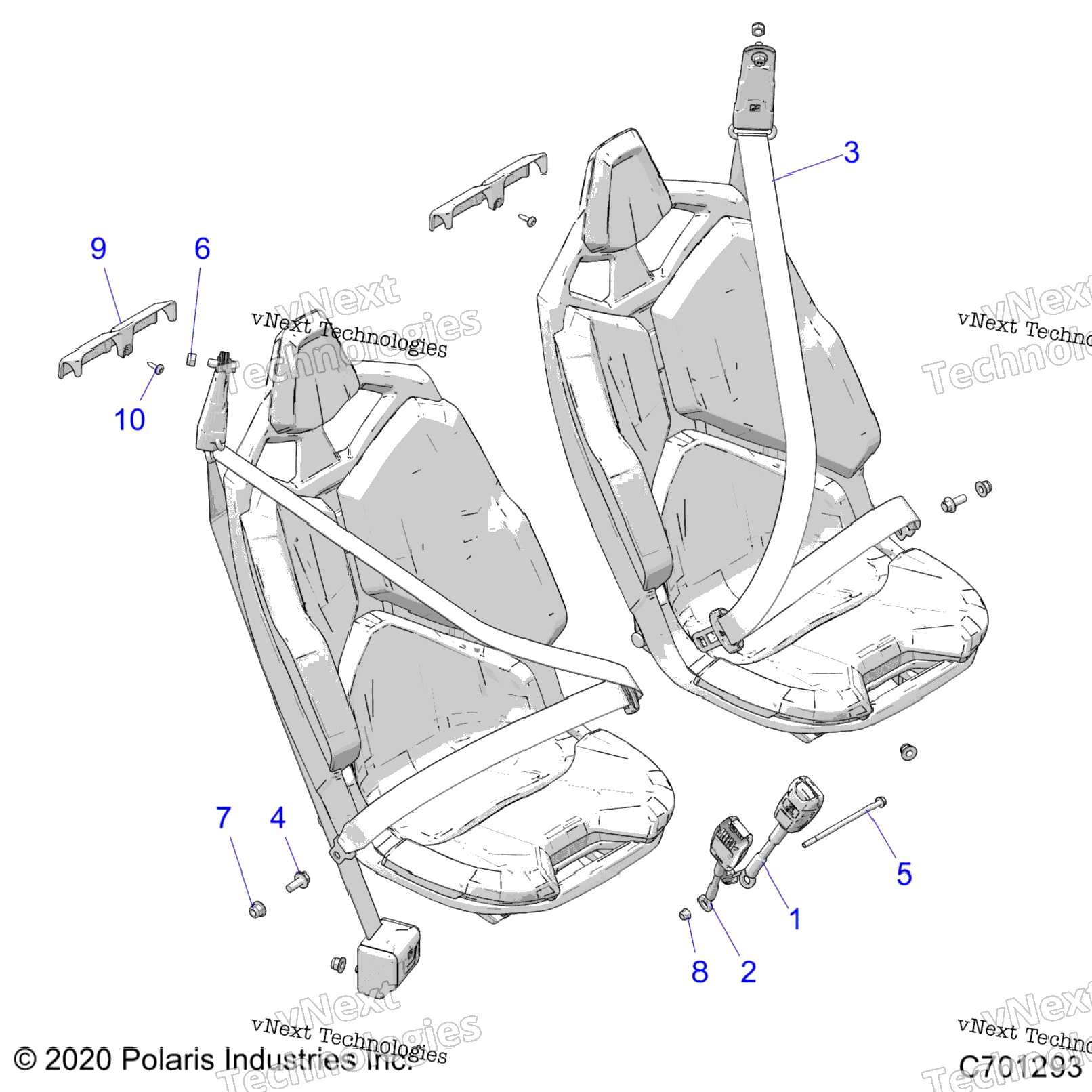 Body, Seat Belt Mounting, Front, Standard