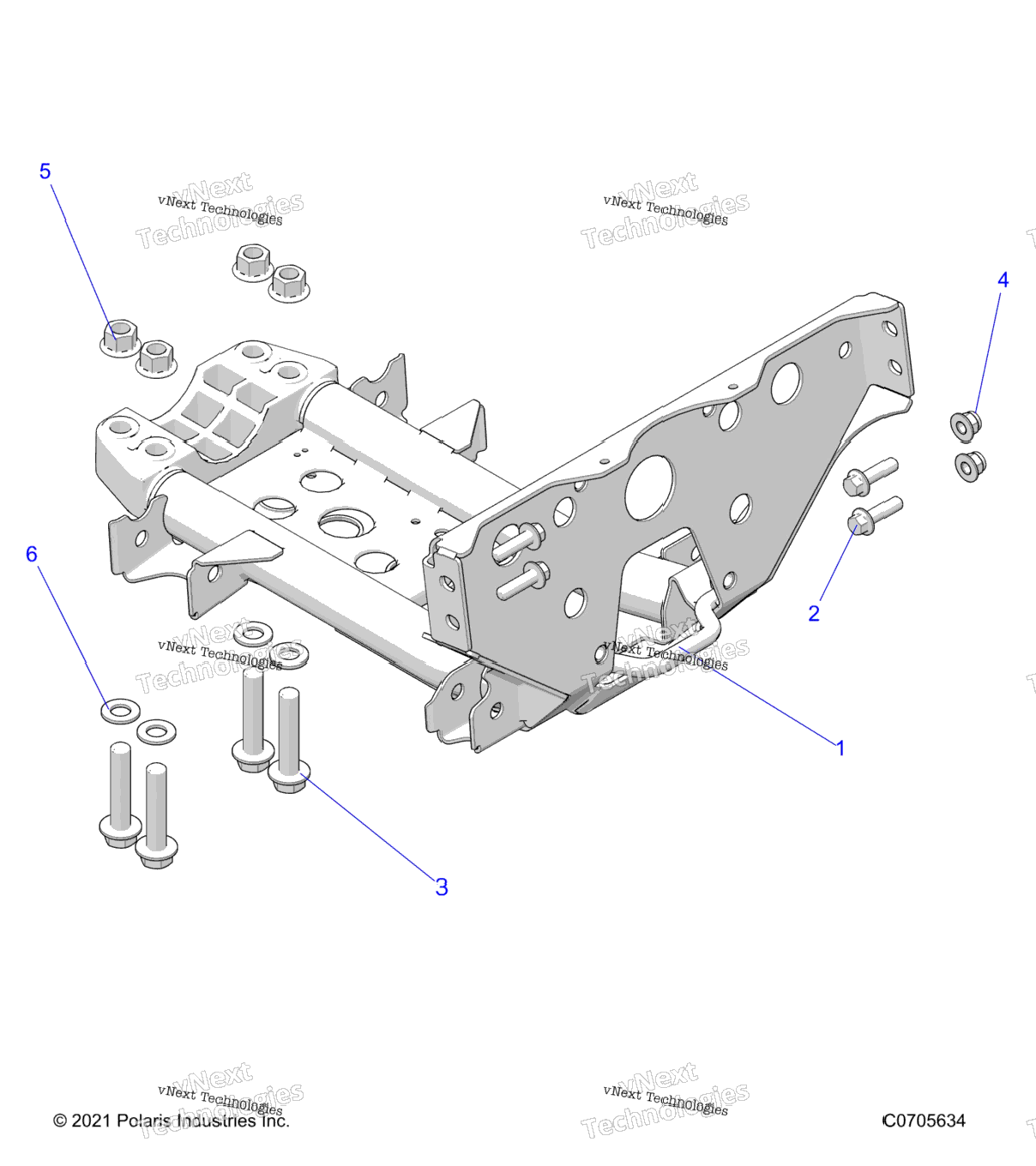 Chassis, Mounting, Front Gearcase