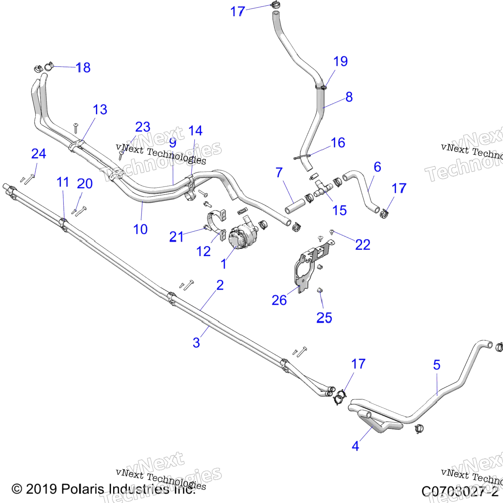 Engine, Cooling Routing, Manifold