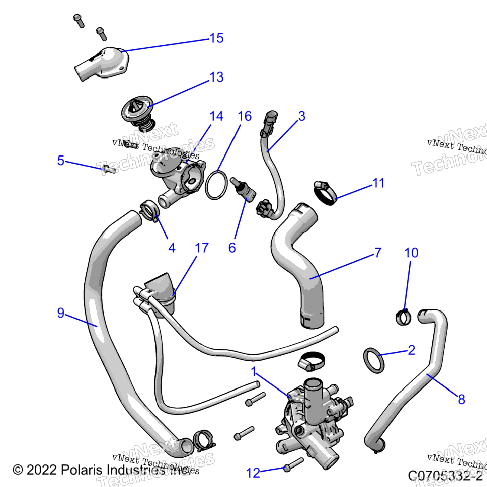 Engine, Waterpump And Bypass