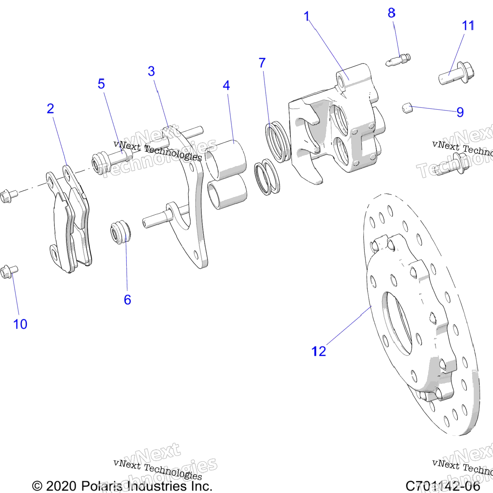 Brakes, Caliper, Rear