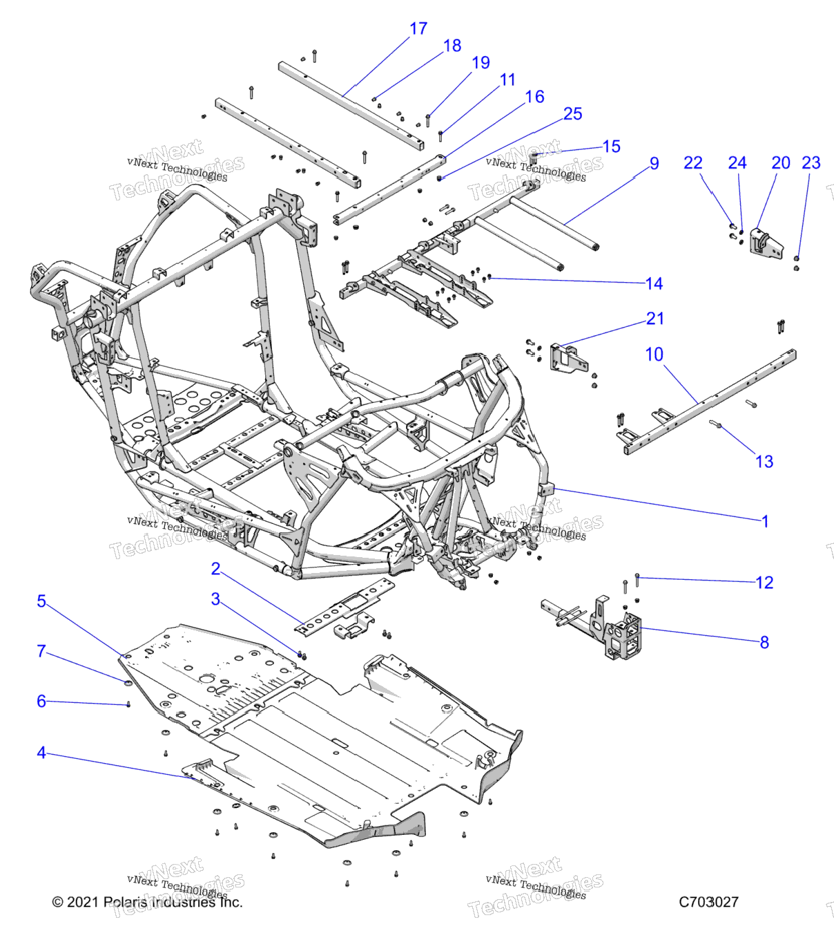 Chassis, Main Frame And Skid Plates