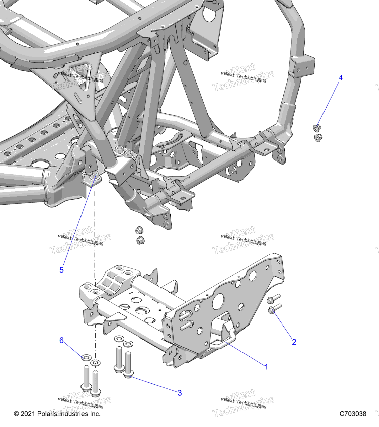 Chassis, Mounting, Front Gearcase