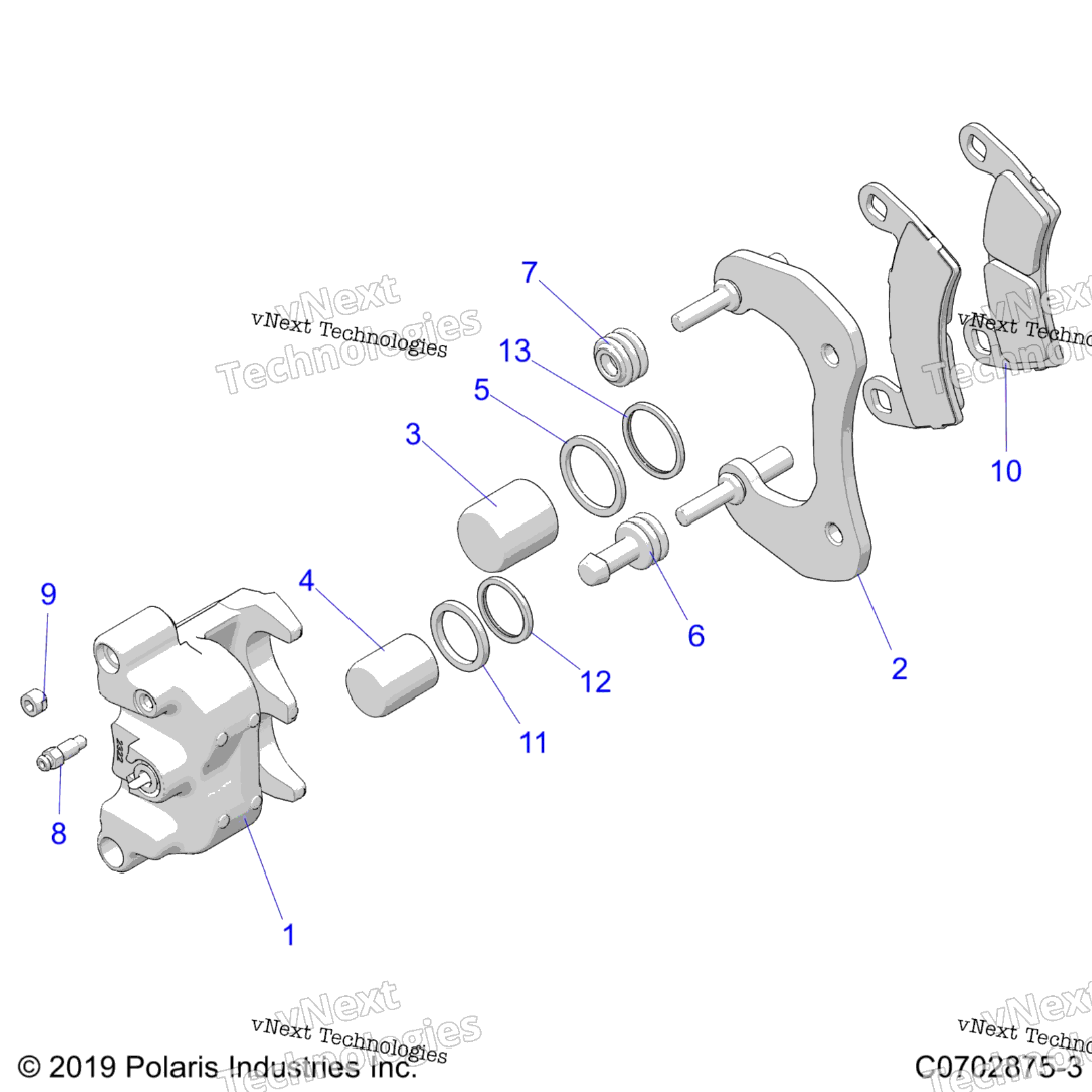 Brakes, Caliper, Rear