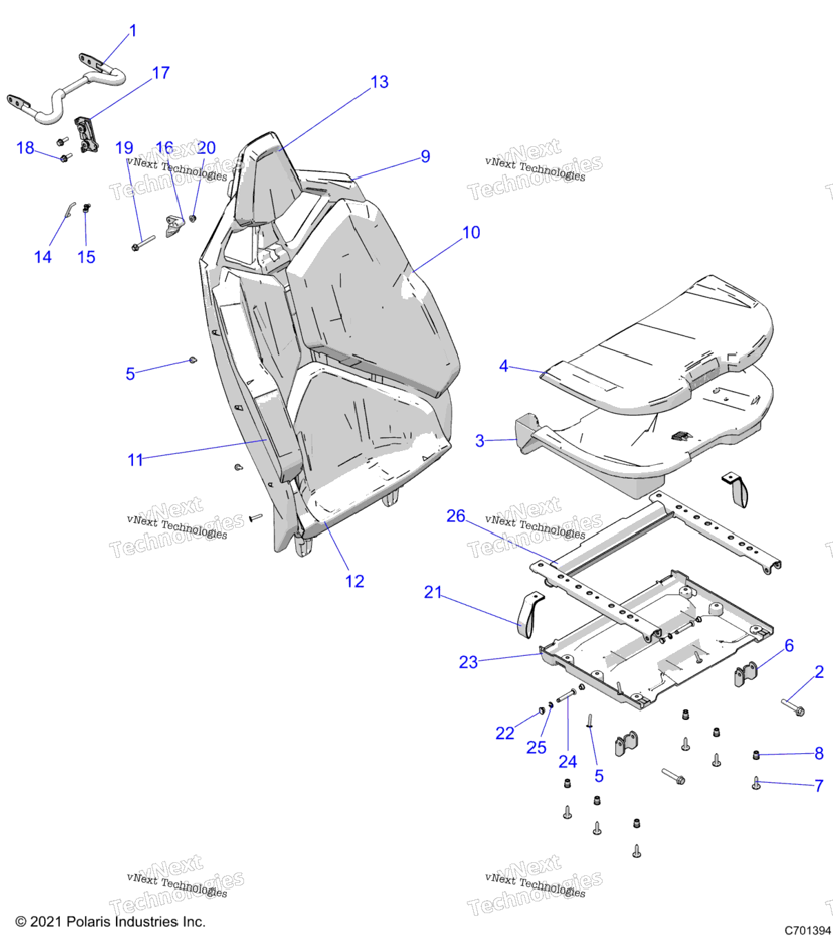 Body, Seat Asm. Rear