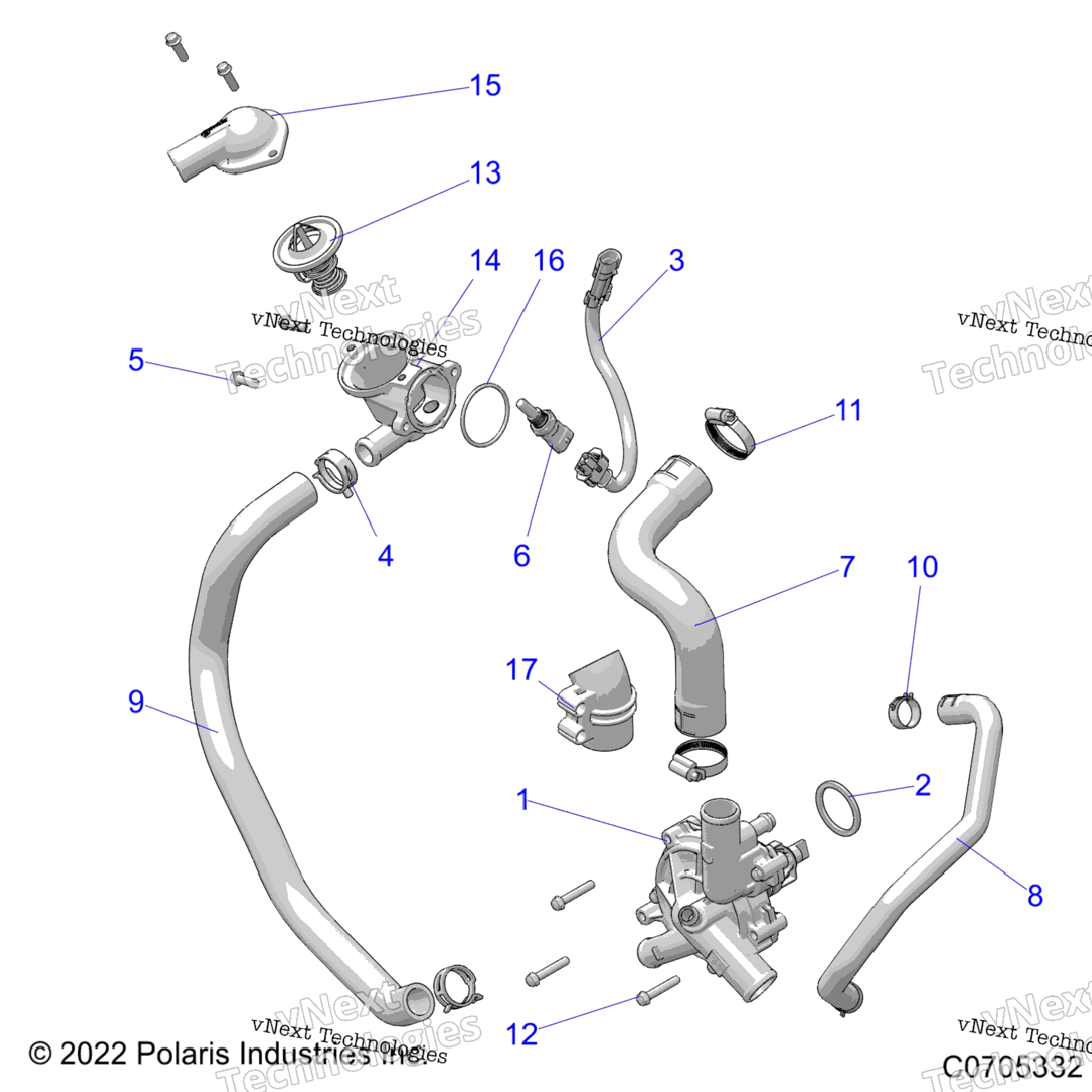 Engine, Waterpump And Bypass