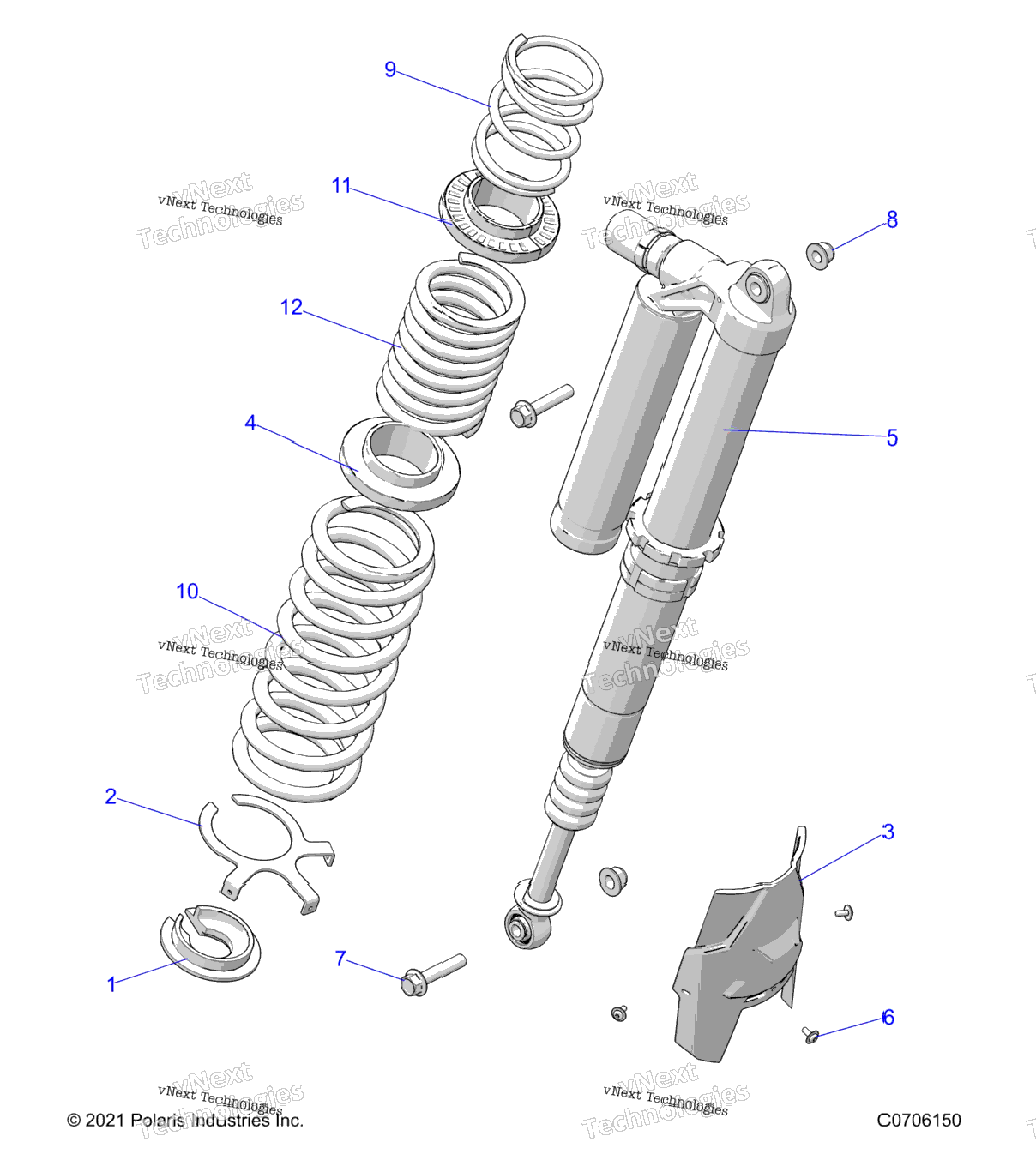 Suspension, Rear Shock Mounting, Deluxe