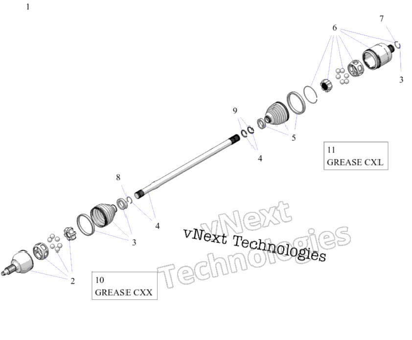 Drive Train, Half Shaft, Rear