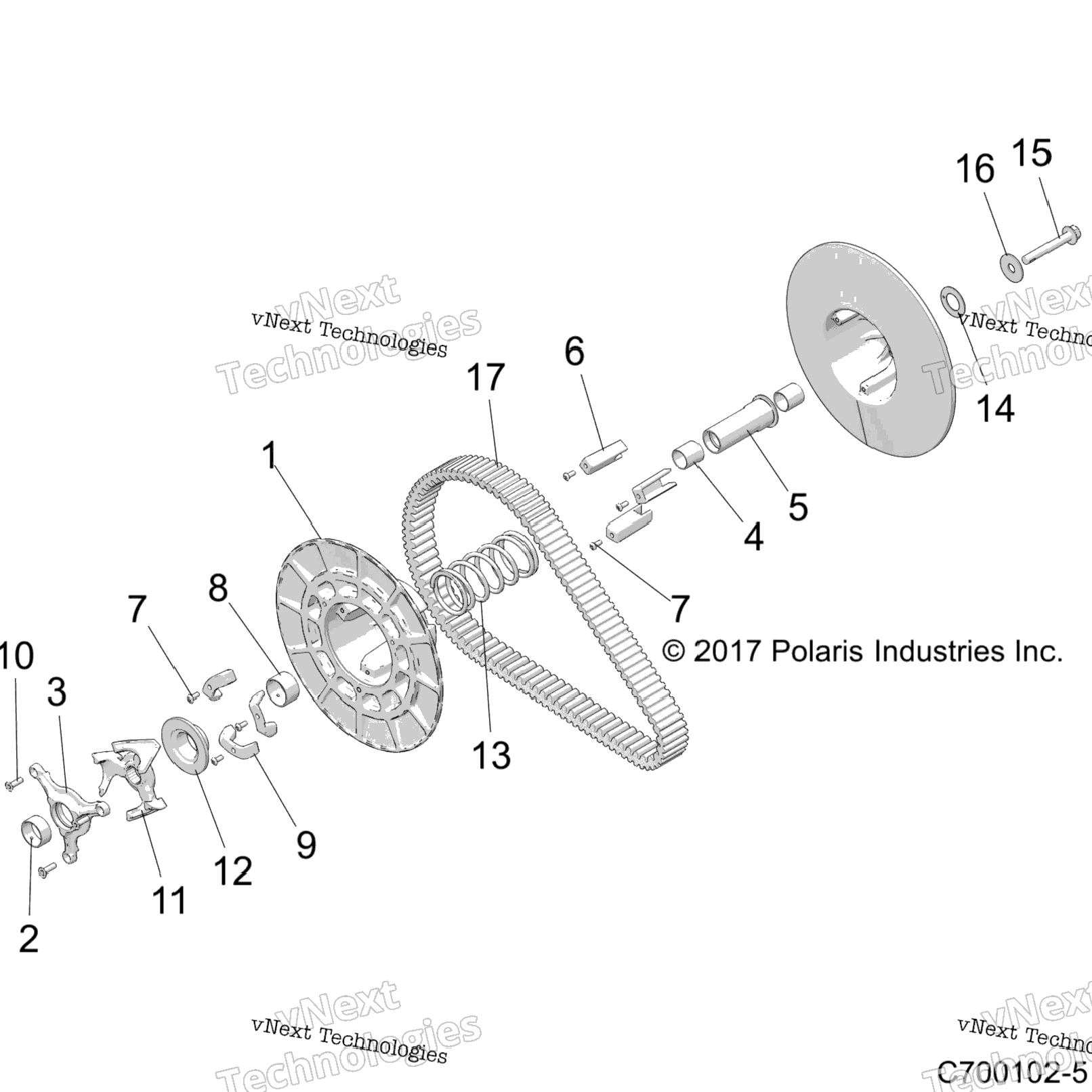 Drive Train, Secondary Clutch