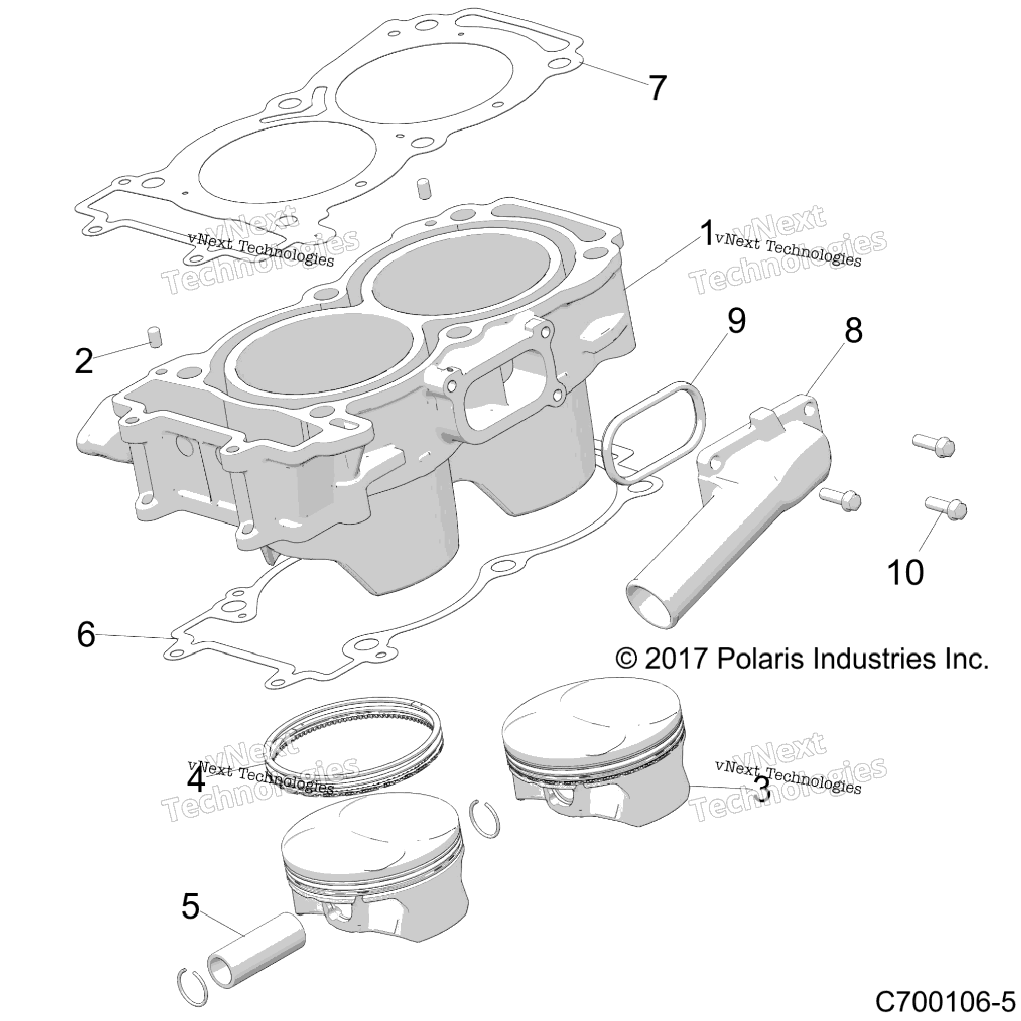 Engine, Cylinder And Piston