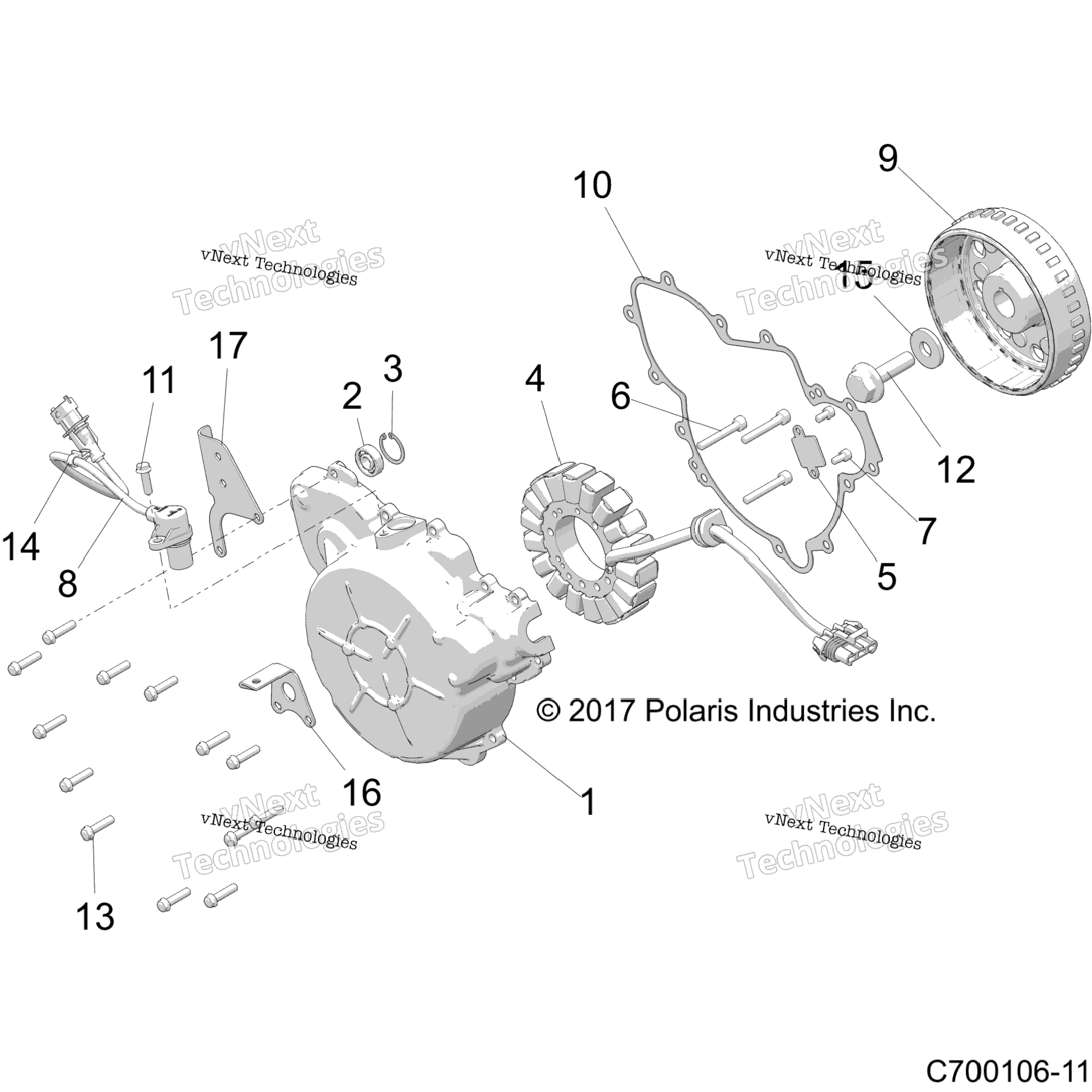 Engine, Stator And Flywheel