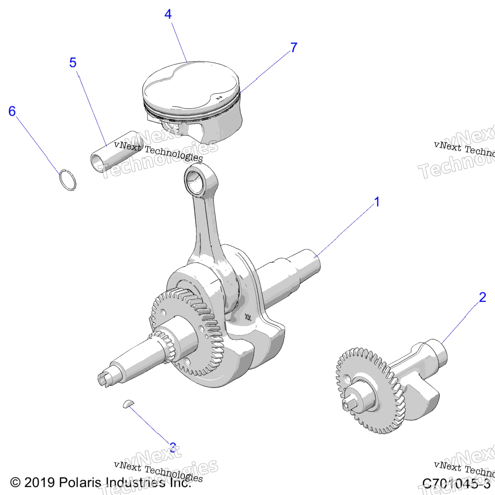 Engine, Crankshaft, Piston And Balance Shaft