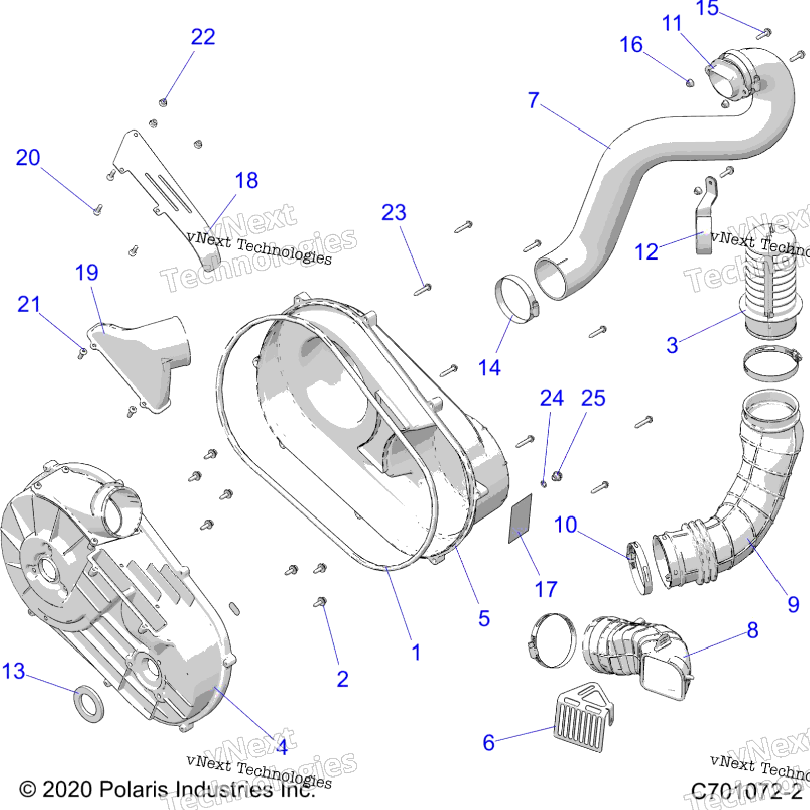 Drive Train, Clutch Cover And Ducting