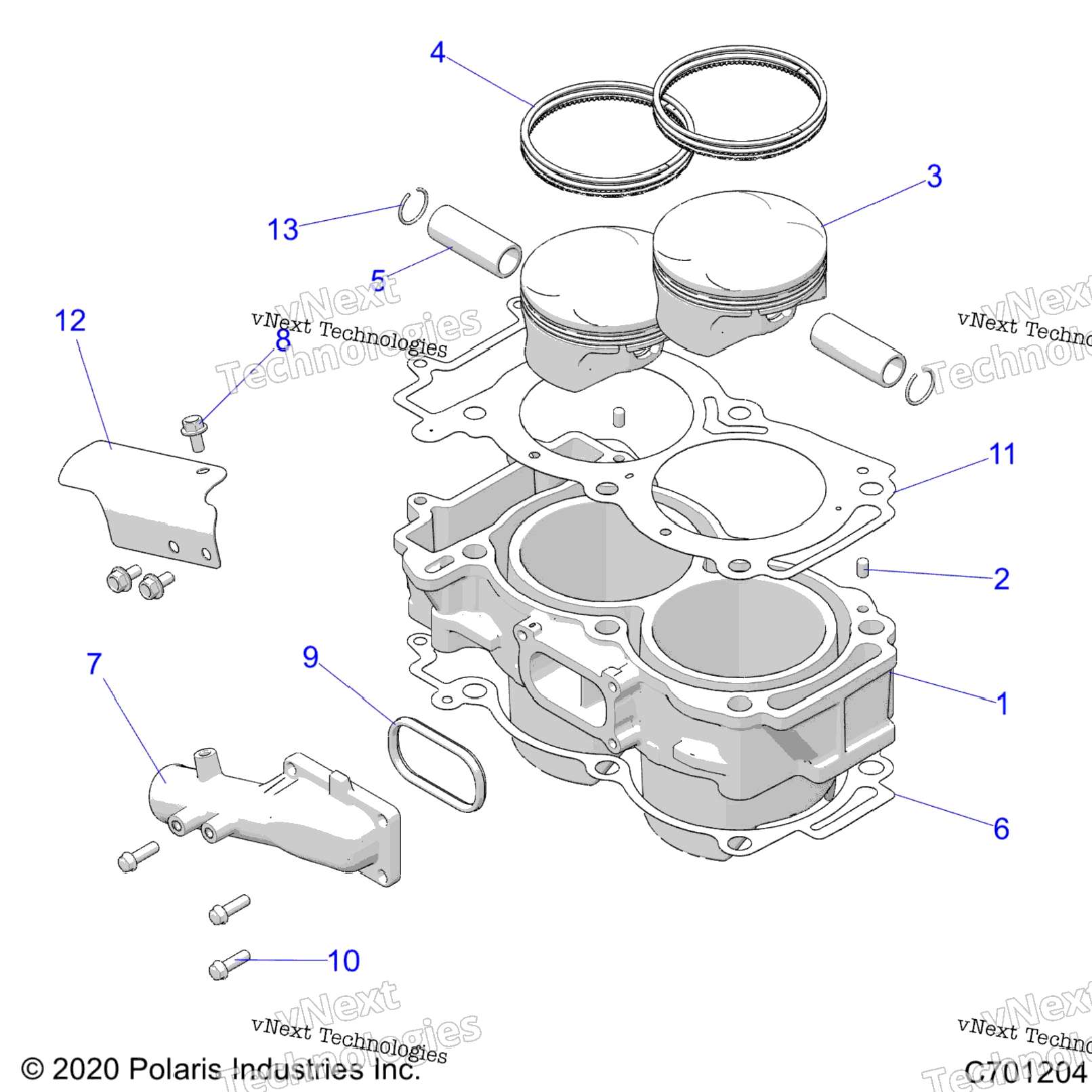 Engine, Cylinder And Piston