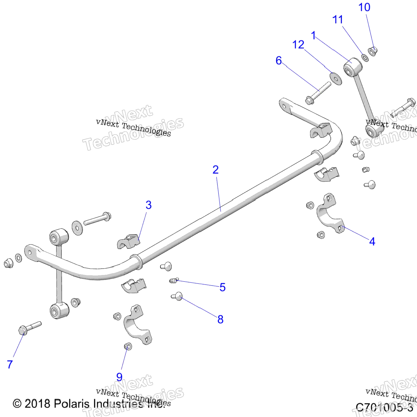 Suspension, Stabilizer Bar, Rear