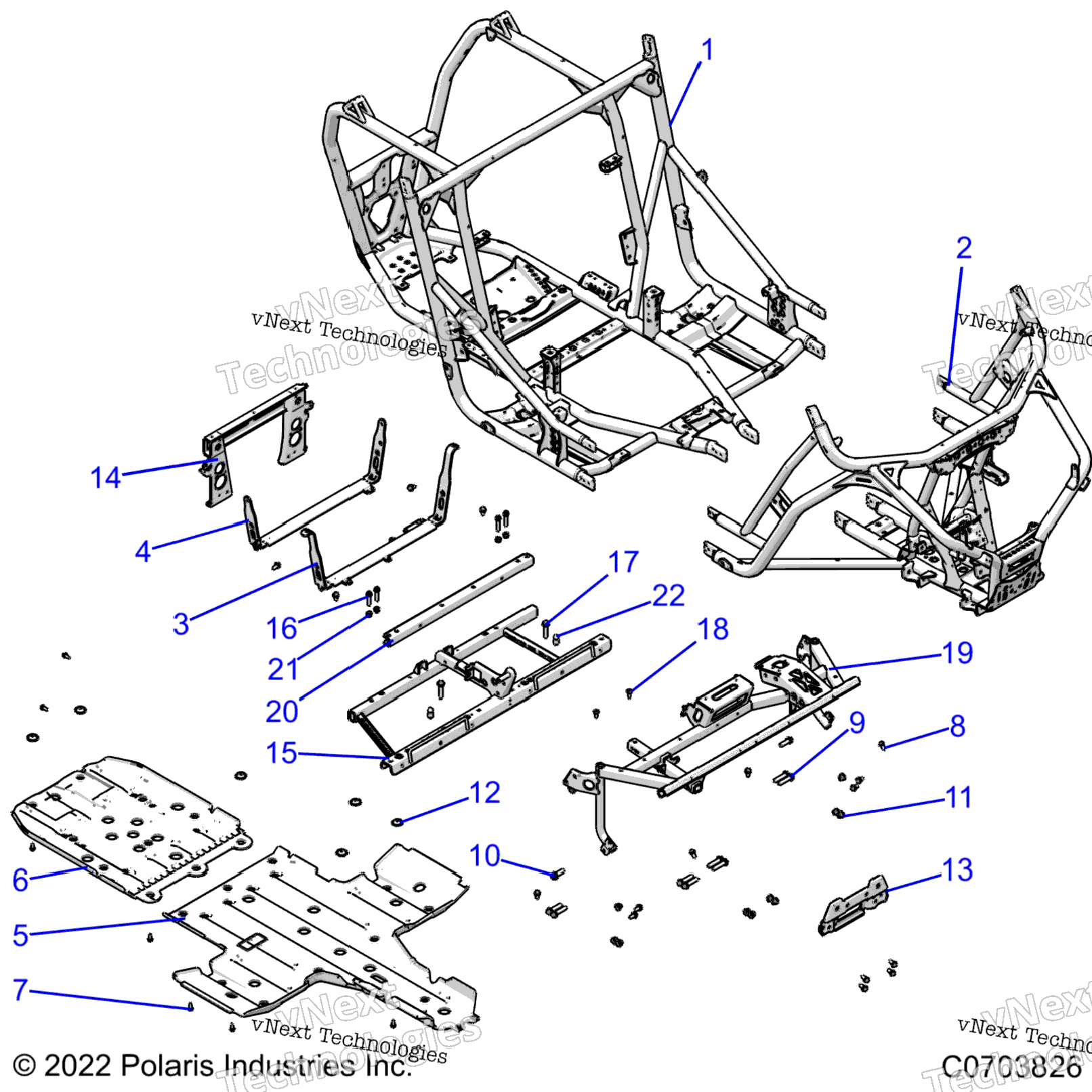 Chassis, Main Frame And Skid Plates