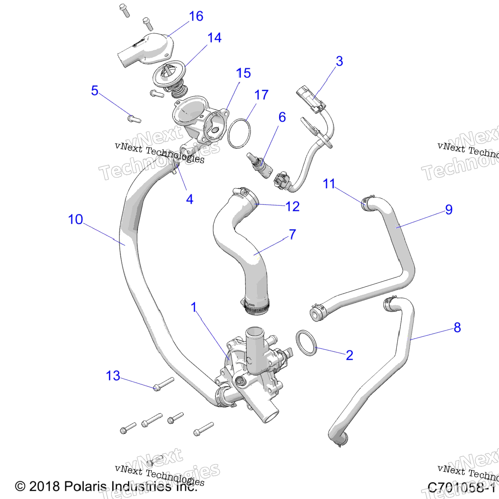 Engine, Waterpump And Bypass