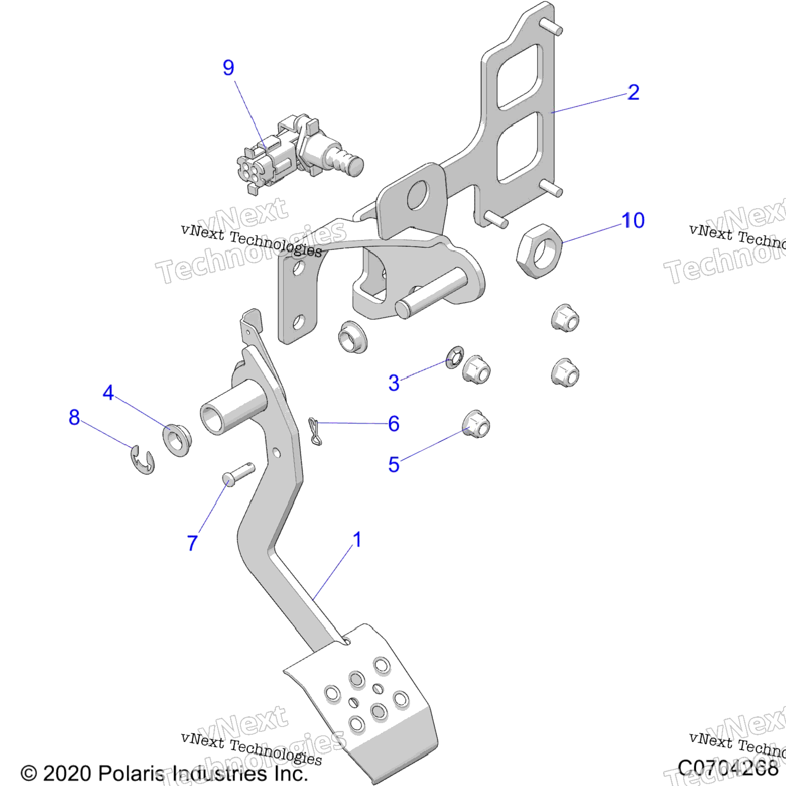 Brakes, Pedal, Tractor Z21nas99cg