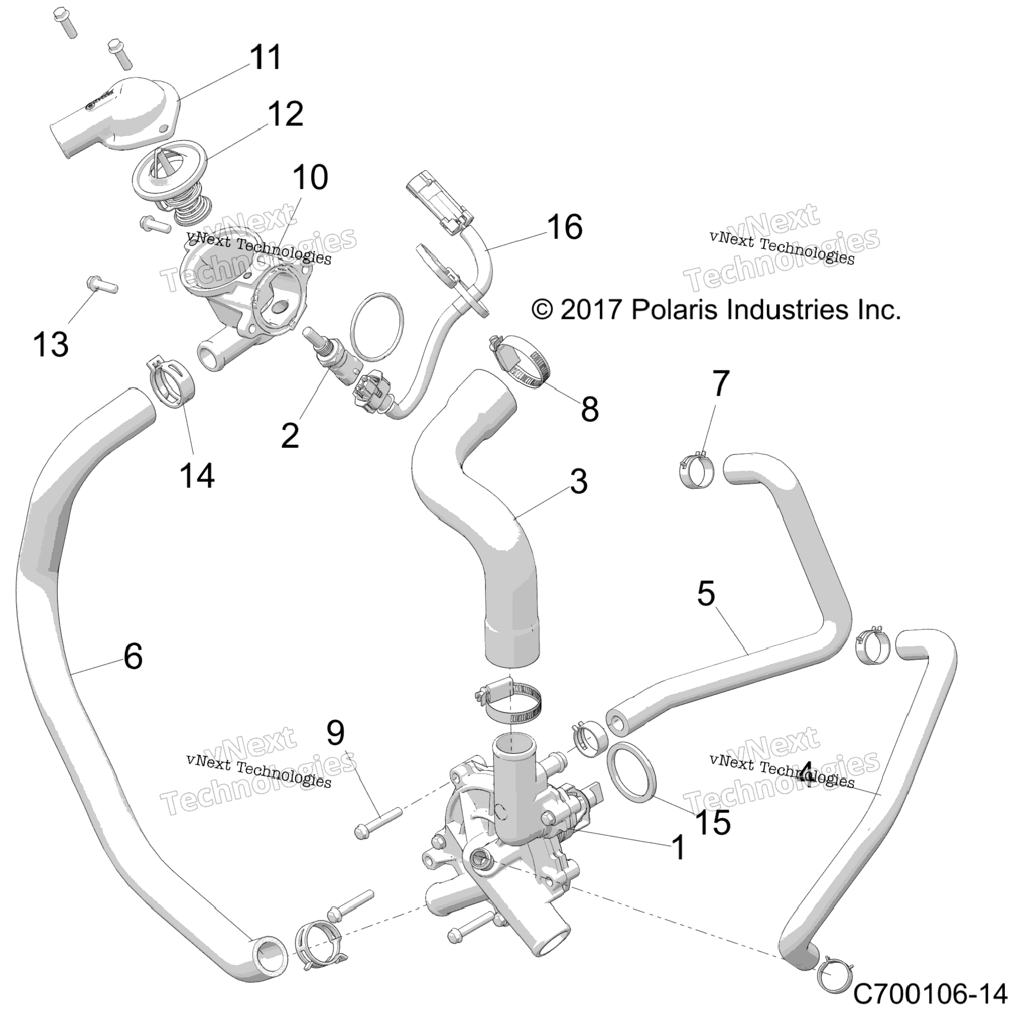 Engine, Waterpump And Bypass