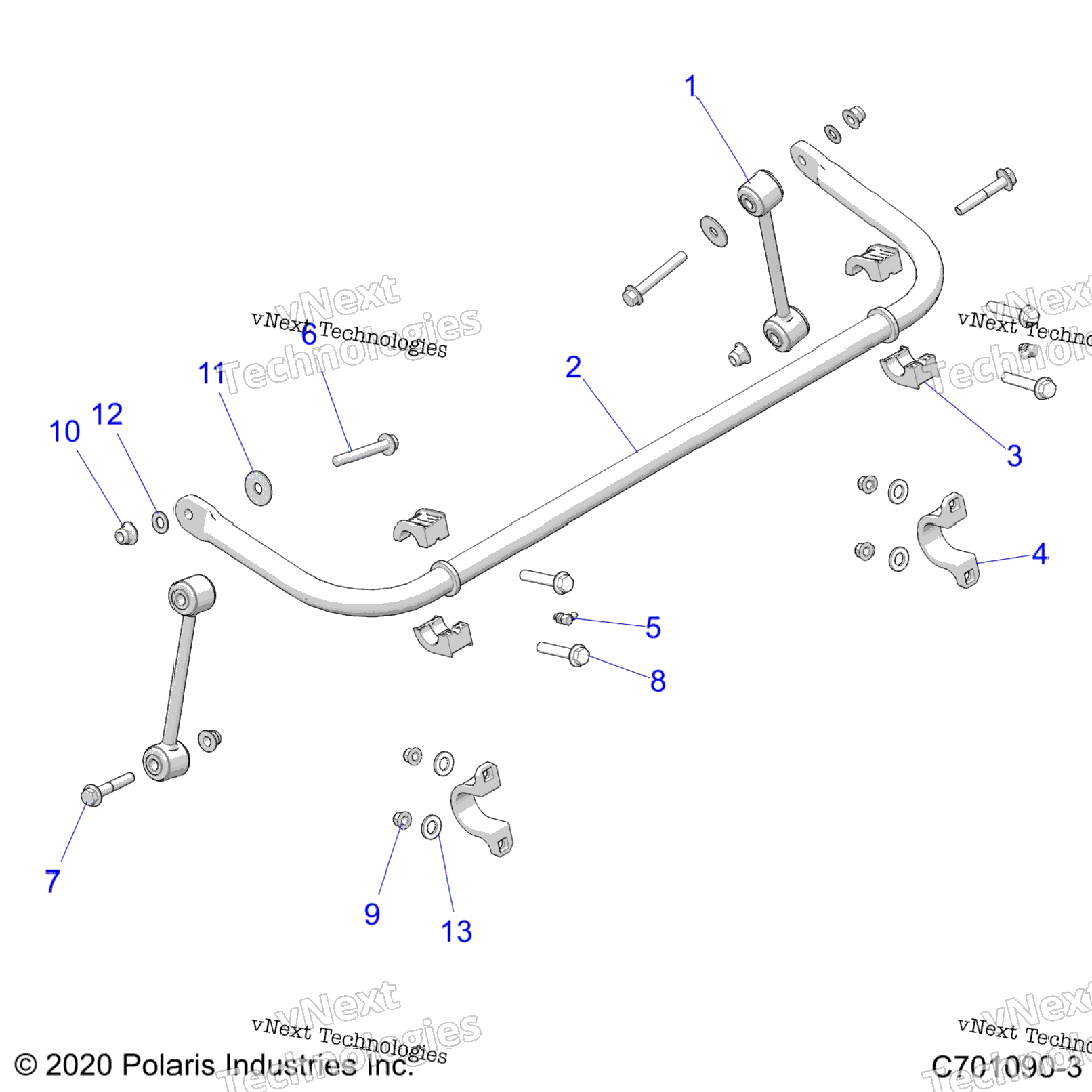 Suspension, Stabilizer Bar, Rear