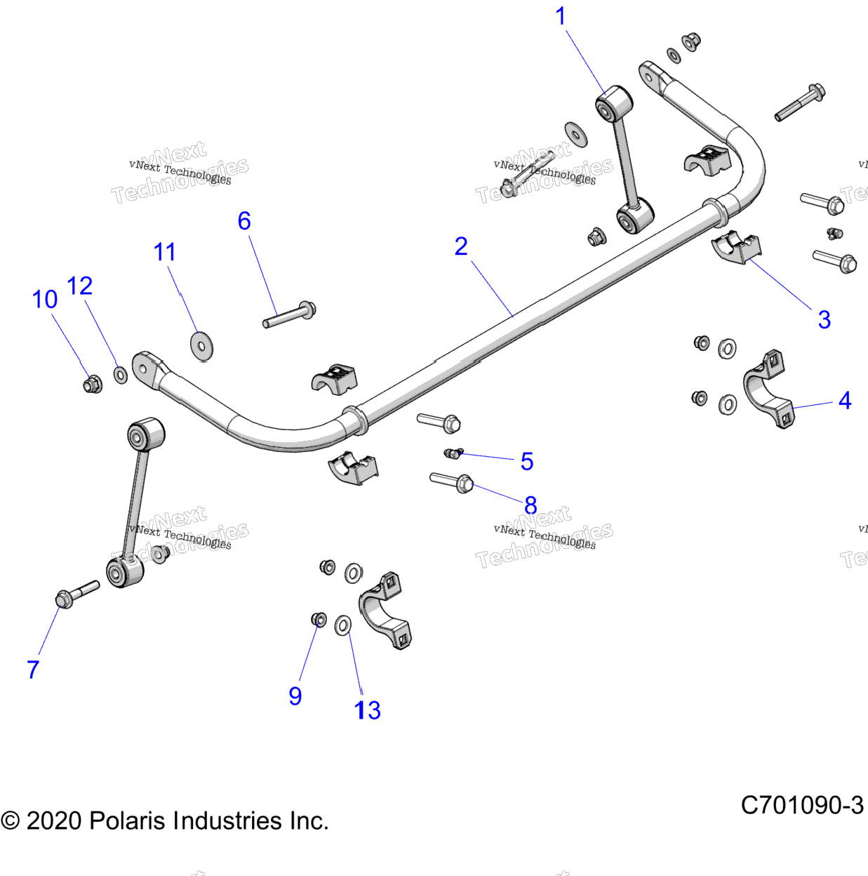 Suspension, Stabilizer Bar, Rear