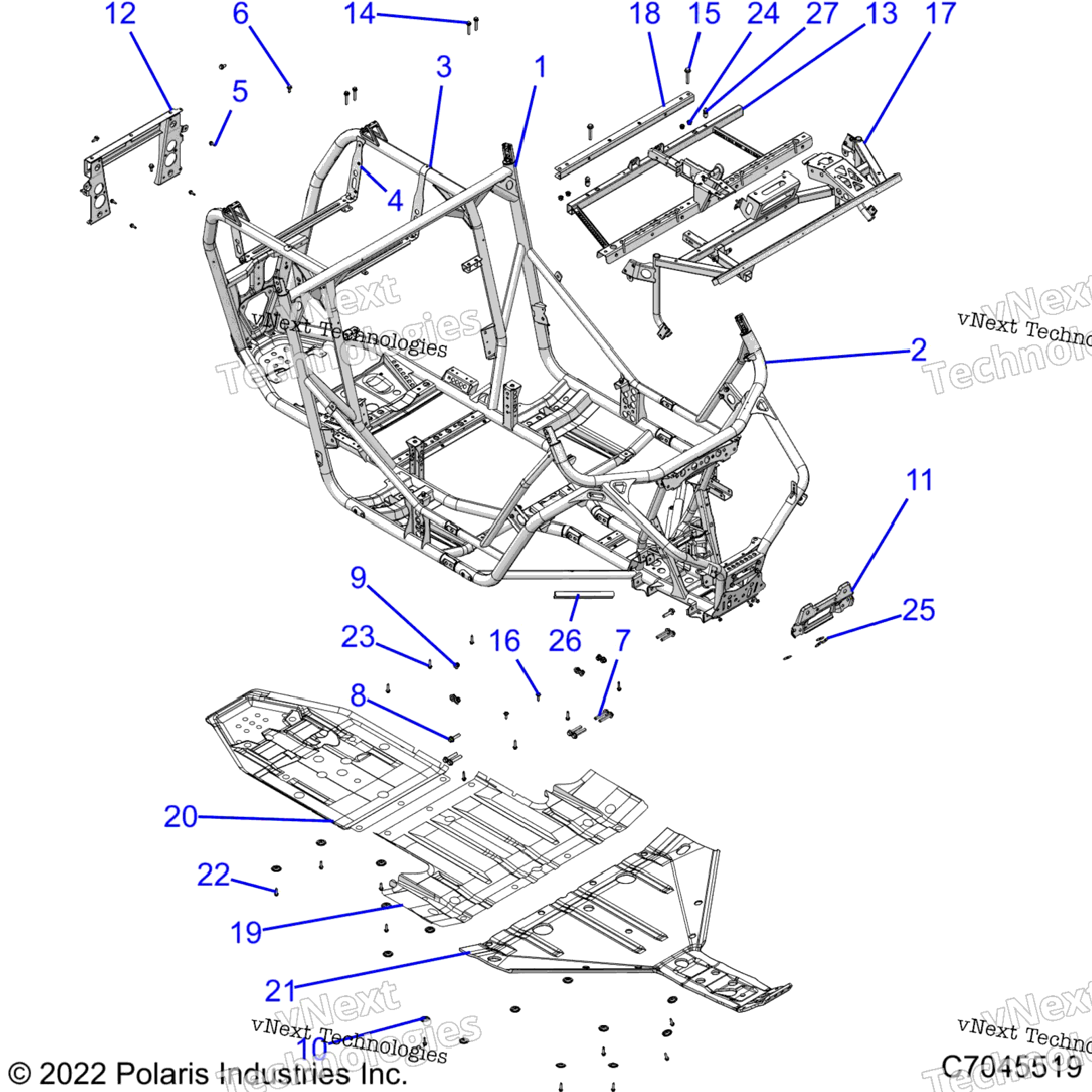 Chassis, Main Frame And Skid Plates