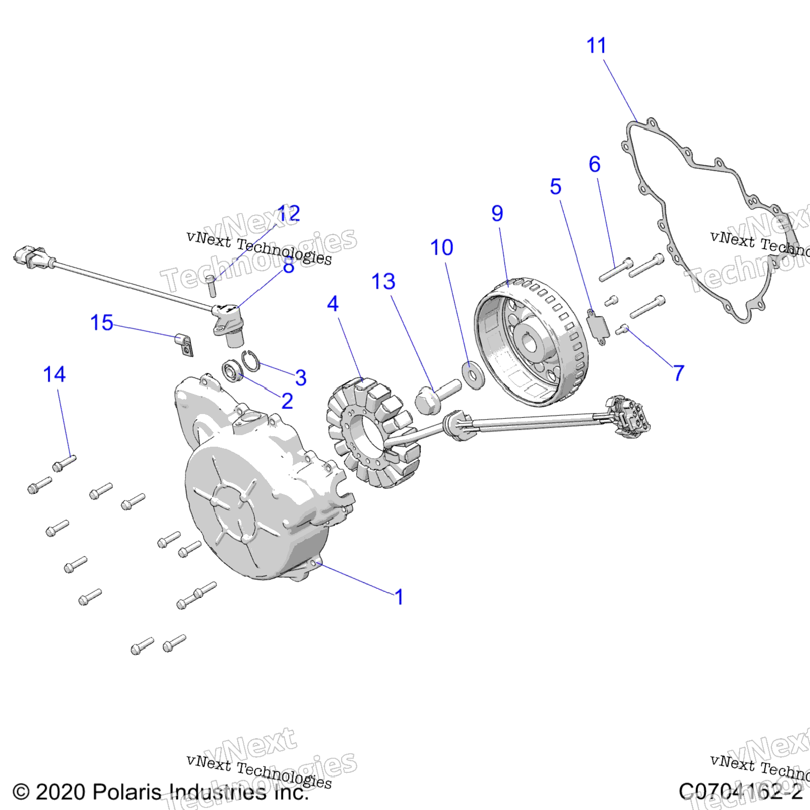 Engine, Stator And Flywheel