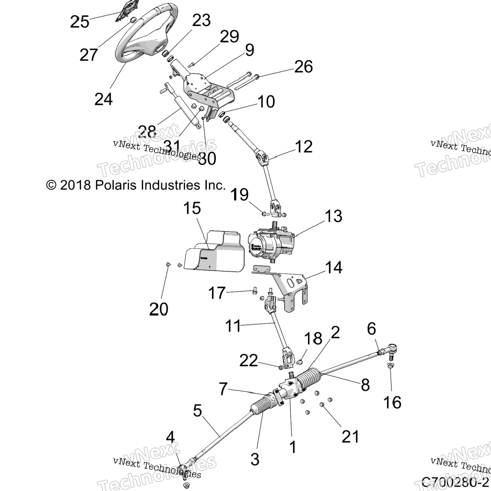 Steering, Power Steering Asm