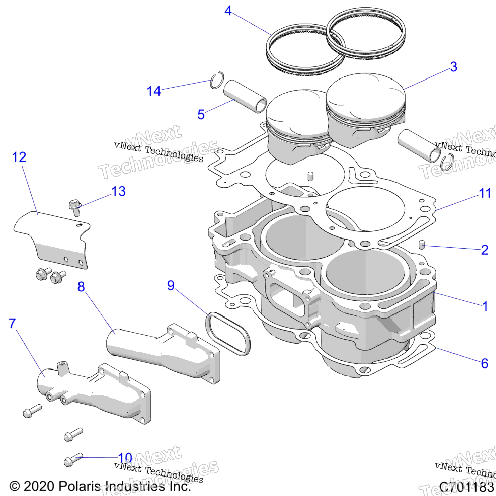 Engine, Cylinder And Piston