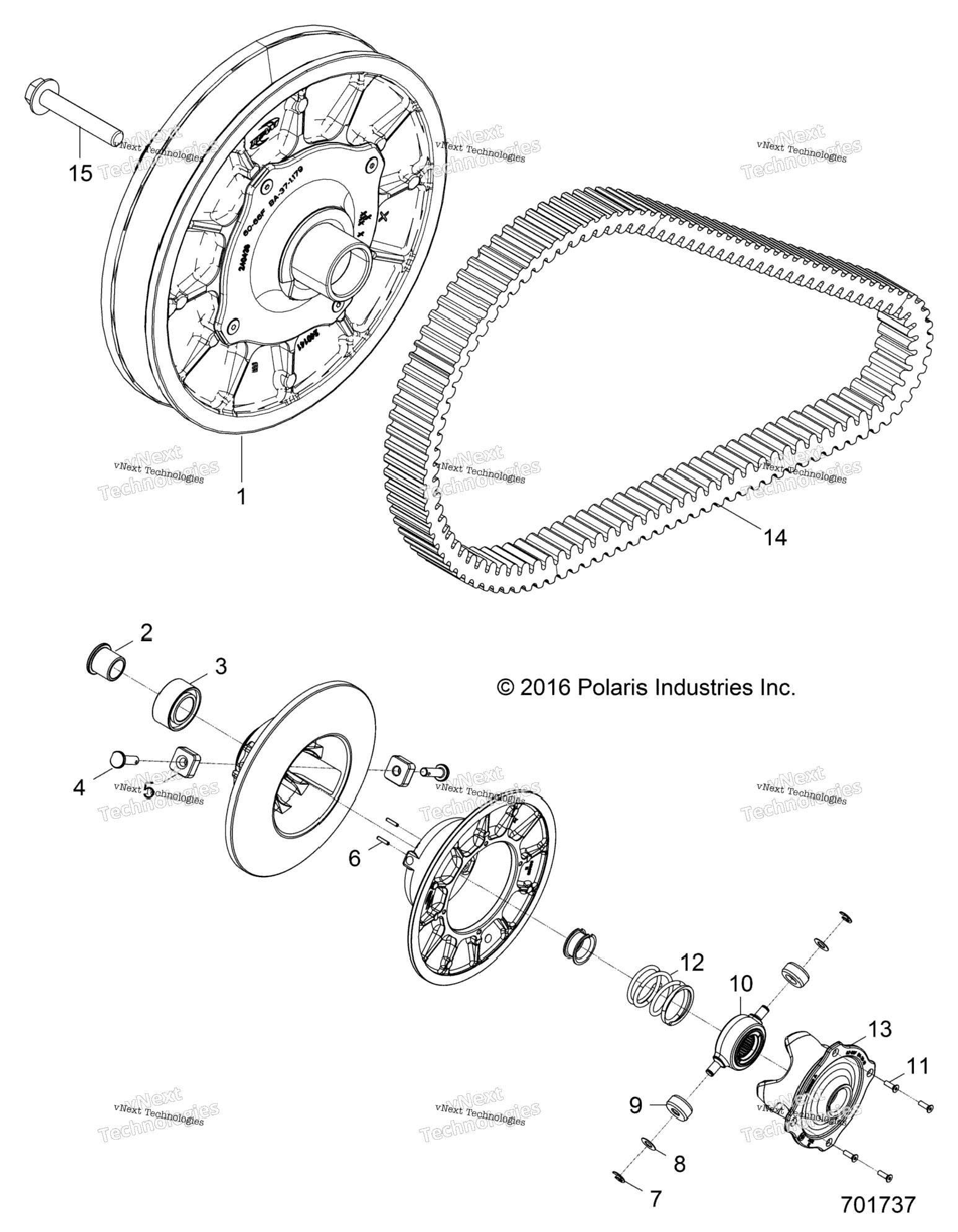 Drive Train, Secondary Clutch