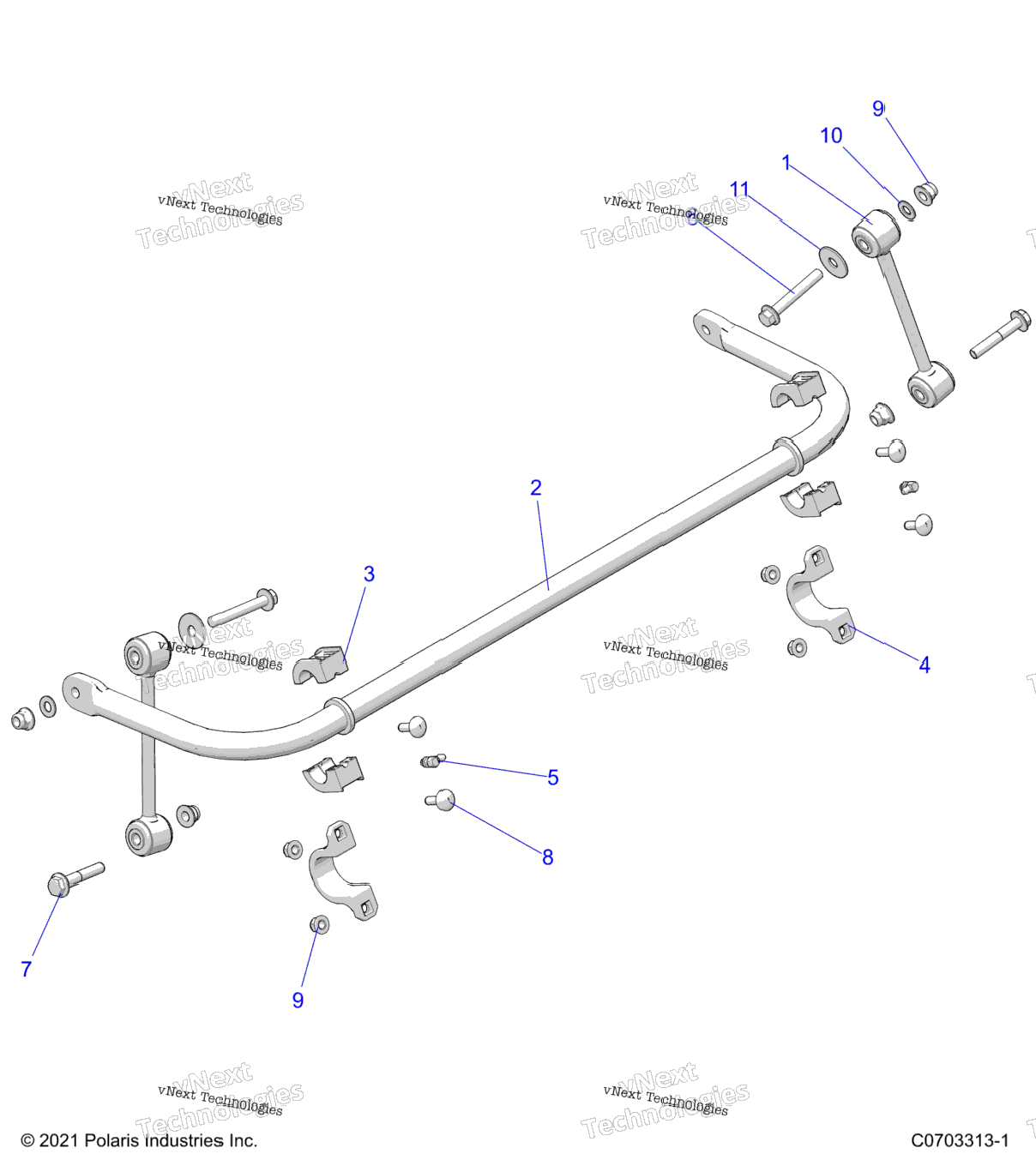 Suspension, Stabilizer Bar, Rear