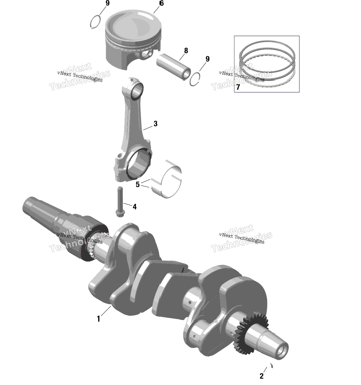 Rotax - Crankshaft And Pistons