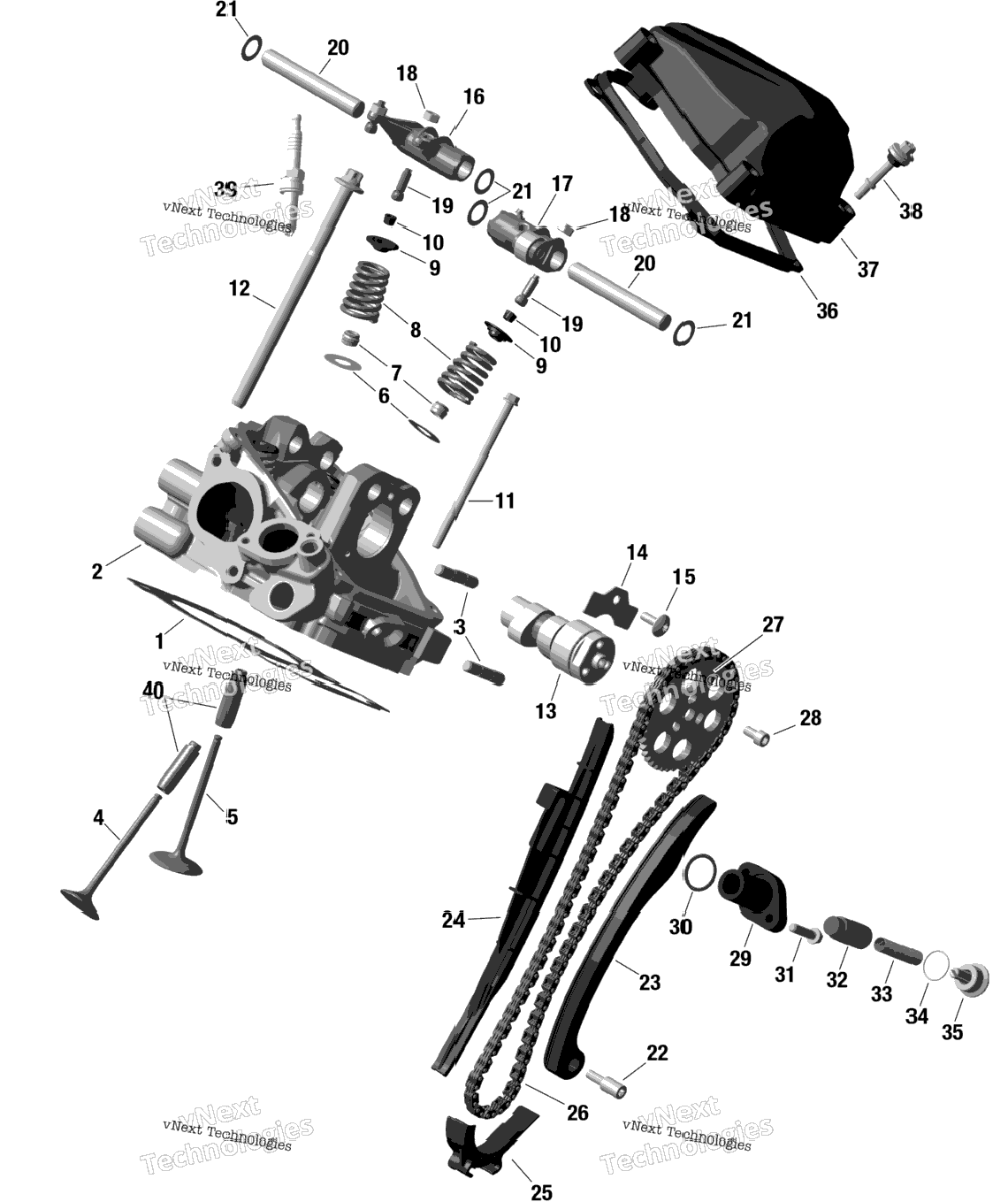 Rotax - Rear Cylinder Head