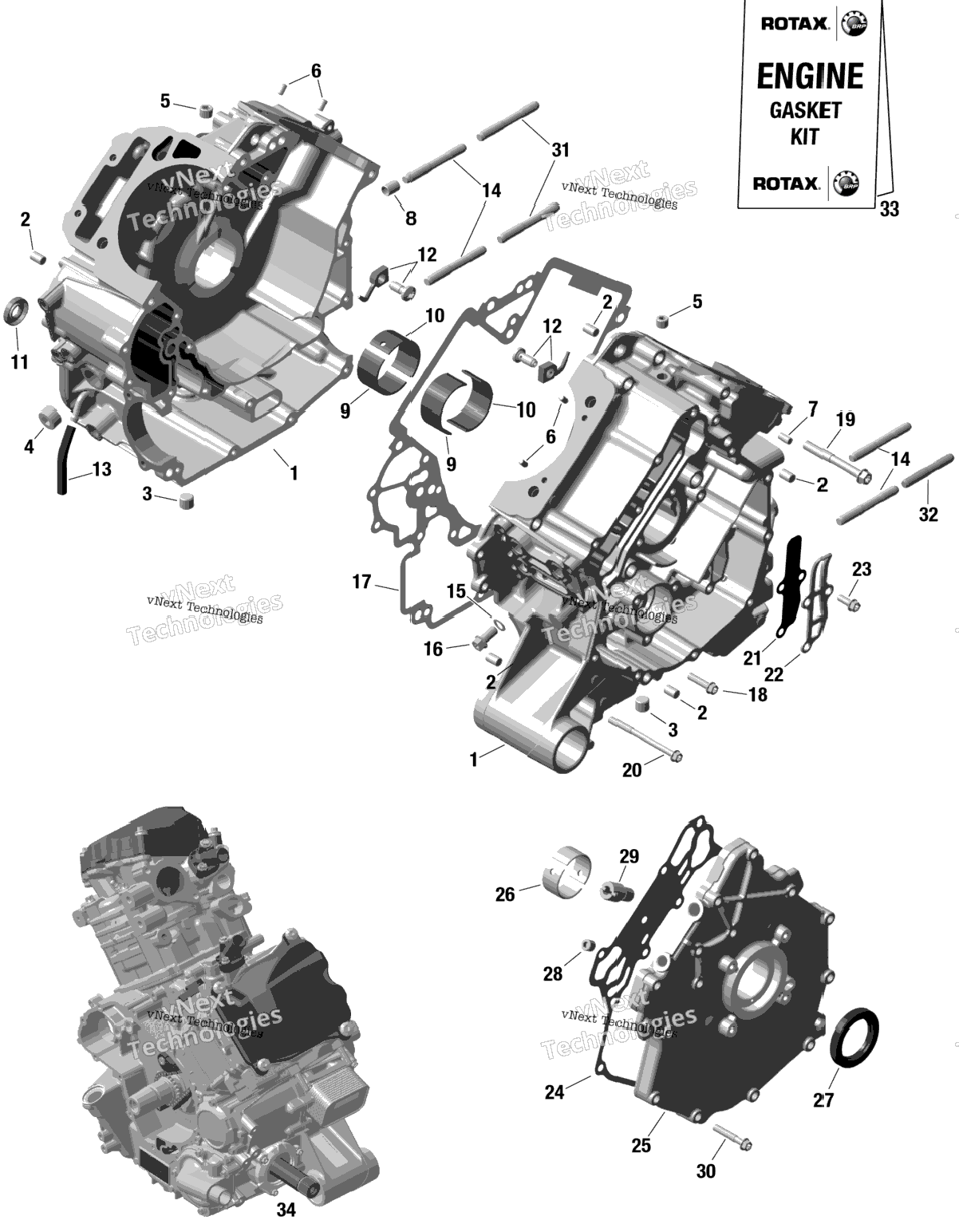 Rotax - Crankcase