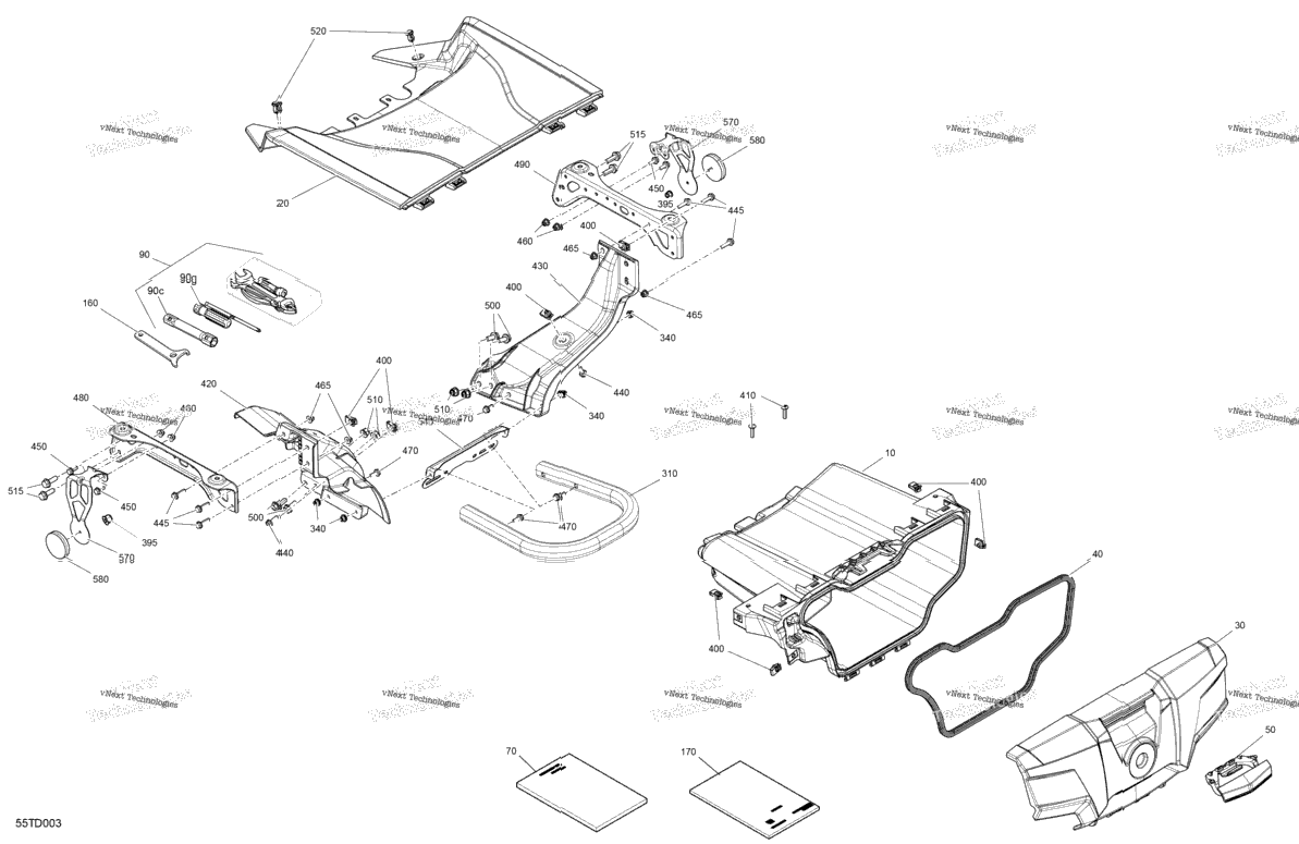 Body - Front Storage Tray