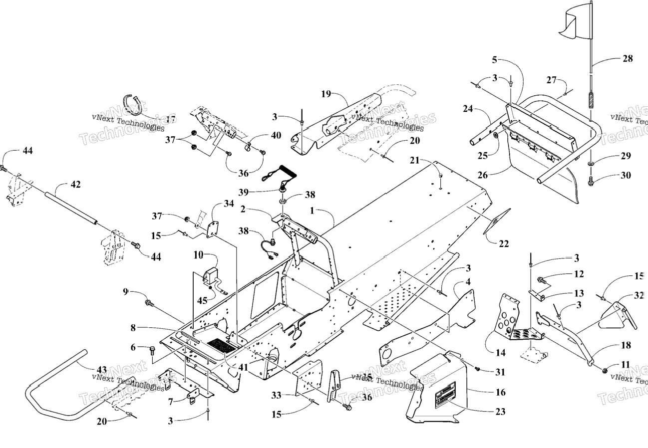 Chassis, Footrest And Rear Bumber