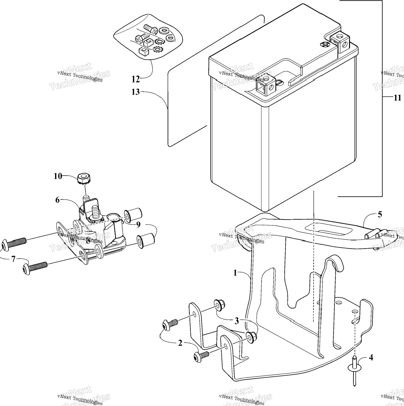 Battery And Tray