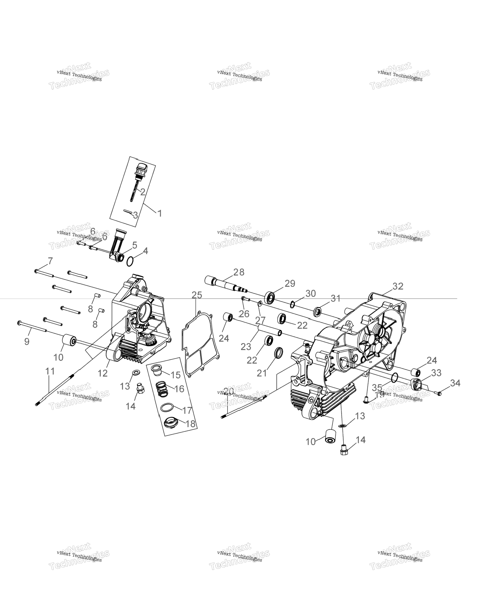 Engine, Crankcase