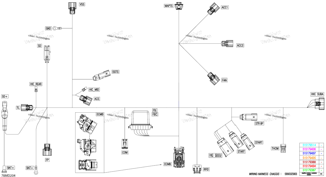 Electric - Main Harness - 515179406