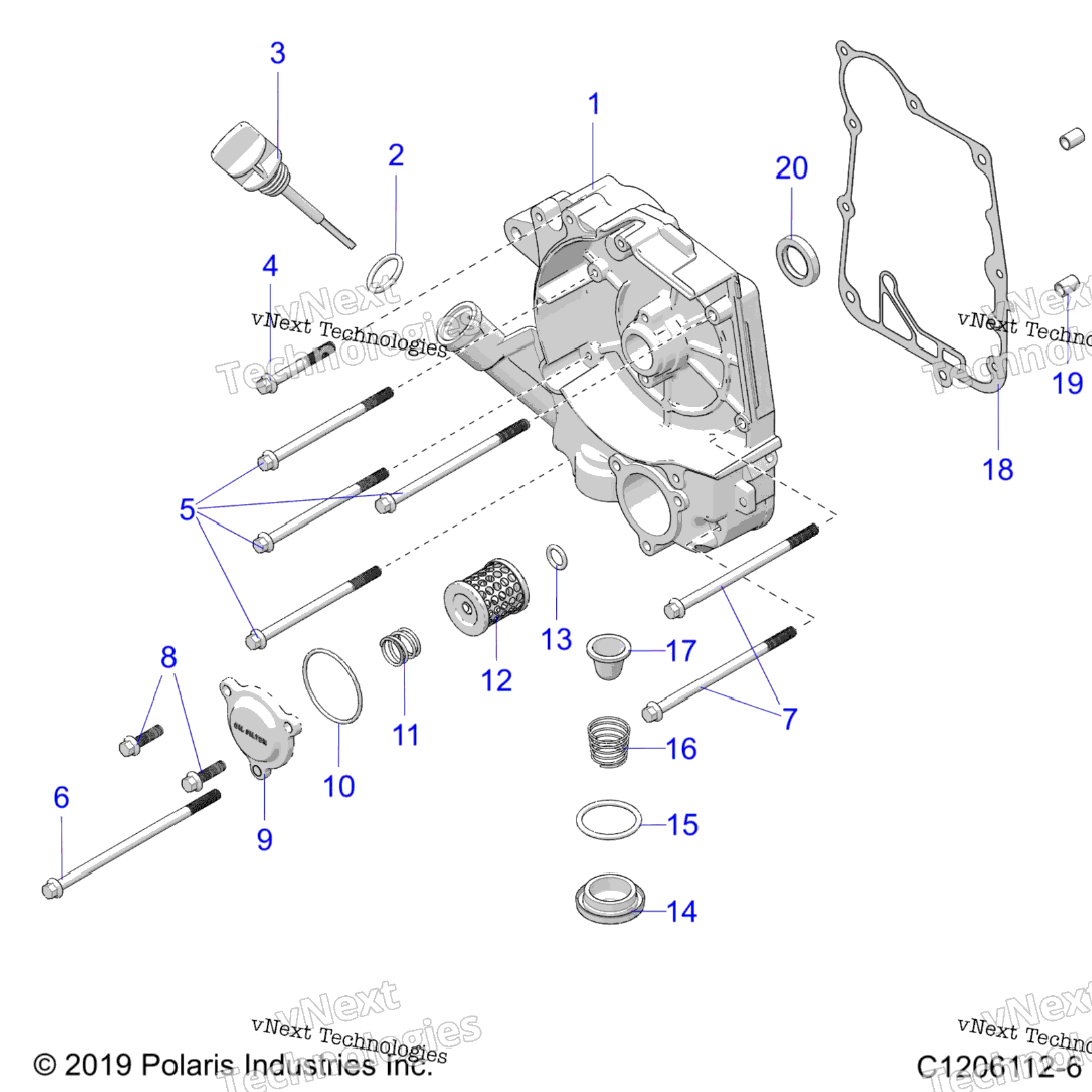 Engine, Crankcase Cover Asm, Right