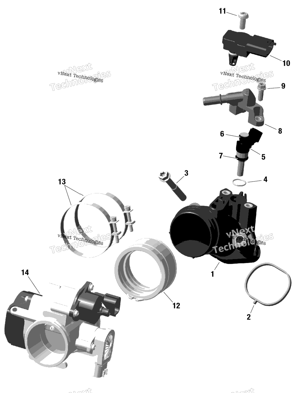 Rotax - Air Intake Manifold And Throttle Body