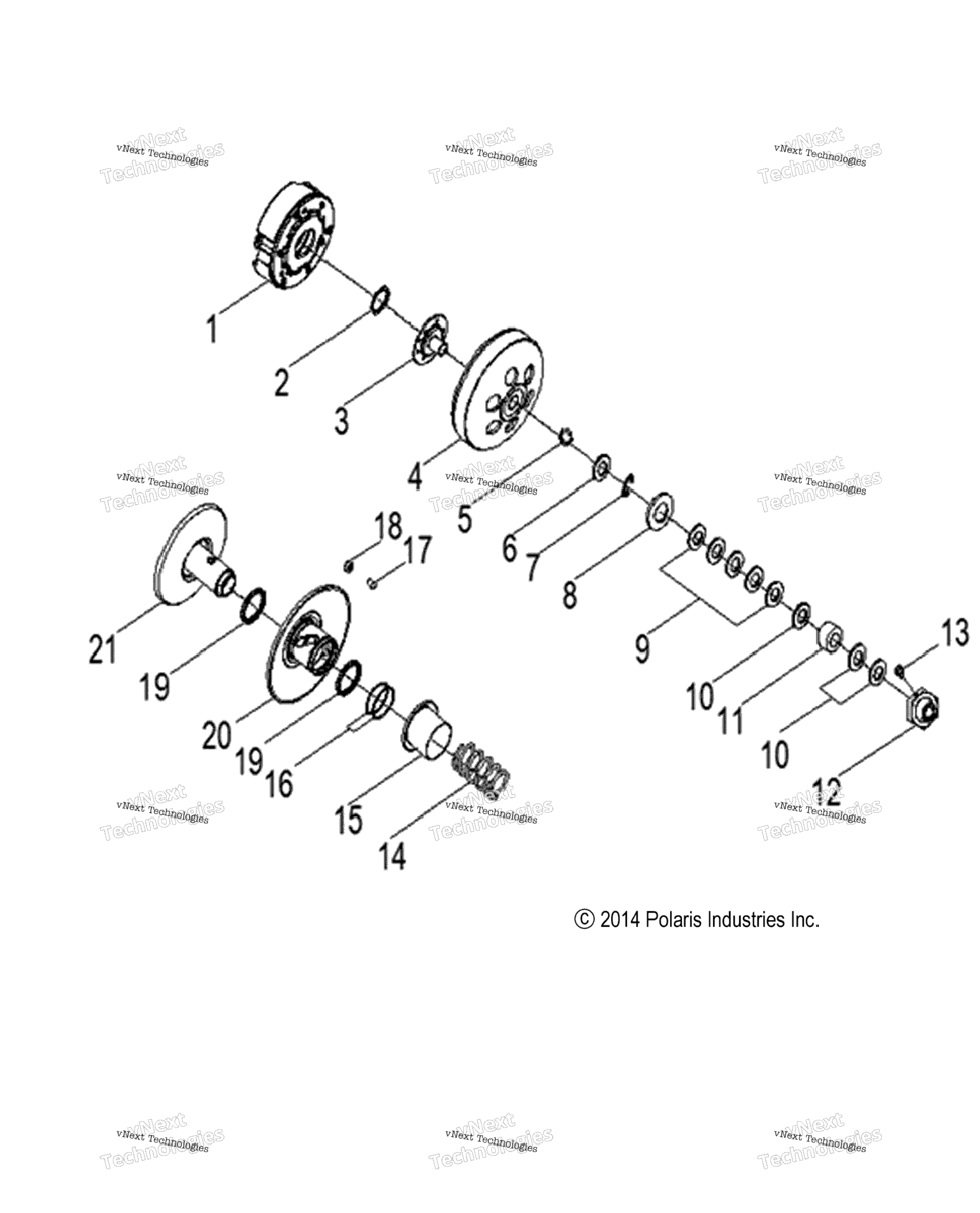 Drive Train, Secondary Clutch