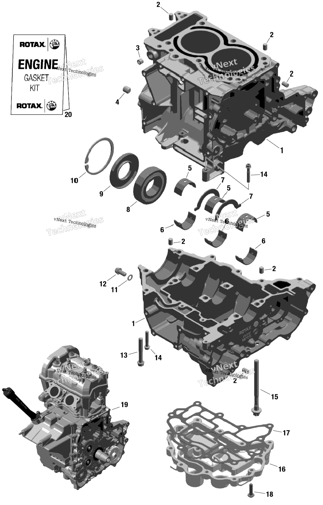 Rotax - Crankcase