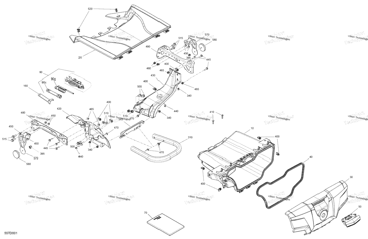 Body - Front Storage Tray