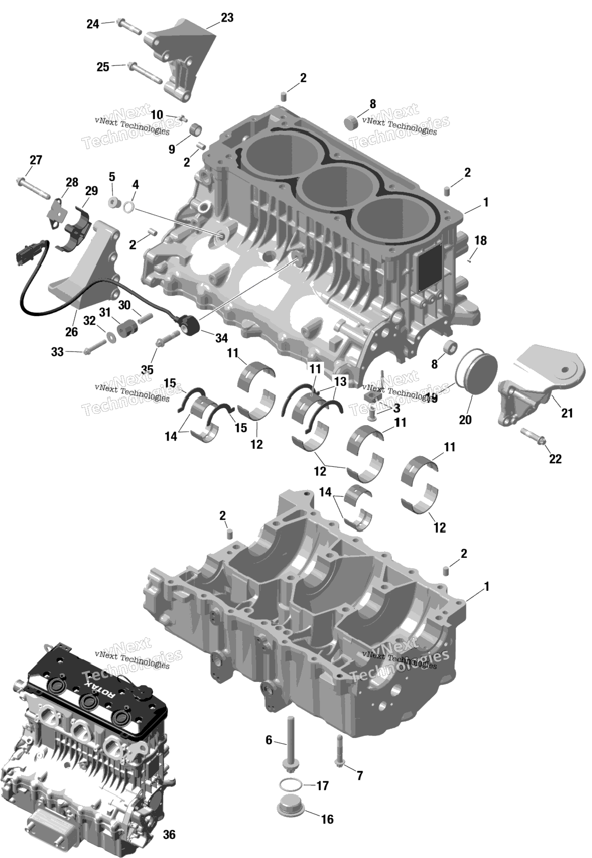 Rotax - Crankcase