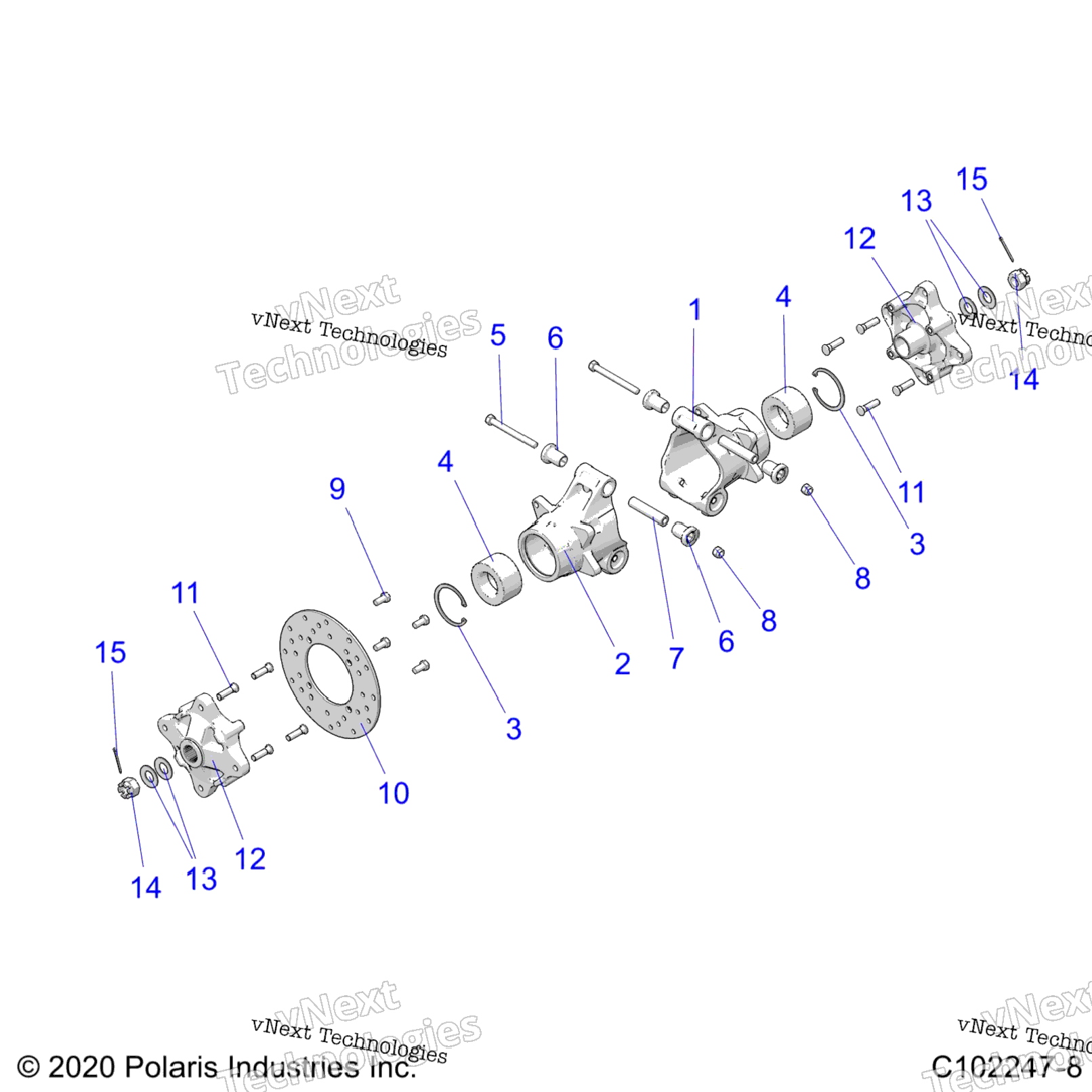 Suspension, Rear Hubs, Carrier & Brake Disc