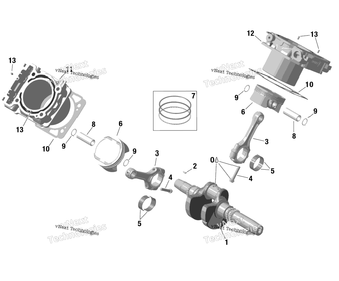 Rotax - Crankshaft, Pistons And Cylinder