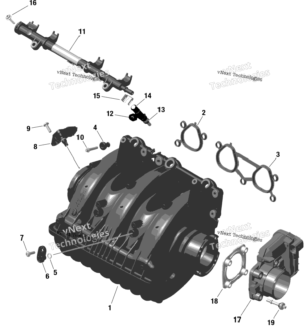 Rotax - Air Intake Manifold And Throttle Body